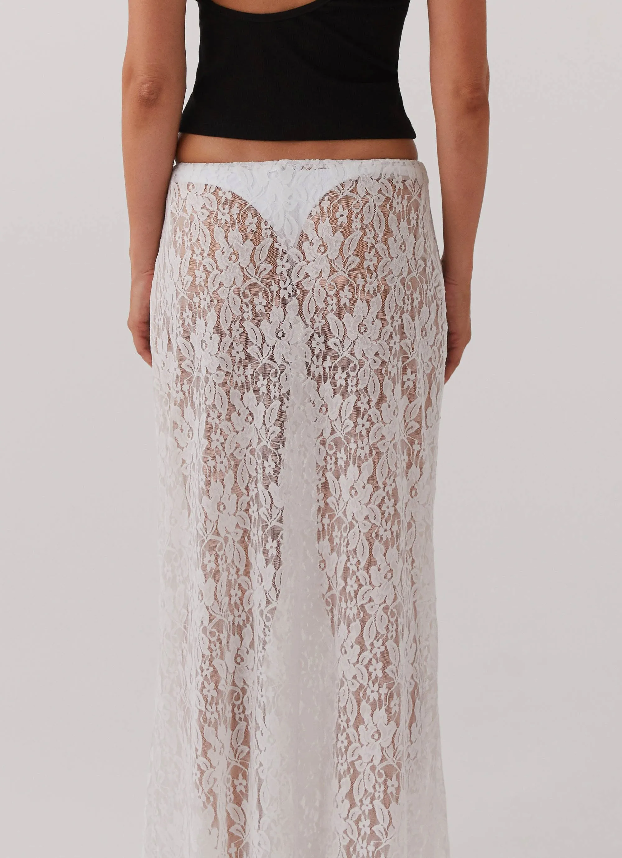 Sugar Sweet Lace Maxi Skirt - White sold by Peppermayo product image thumbnail 3