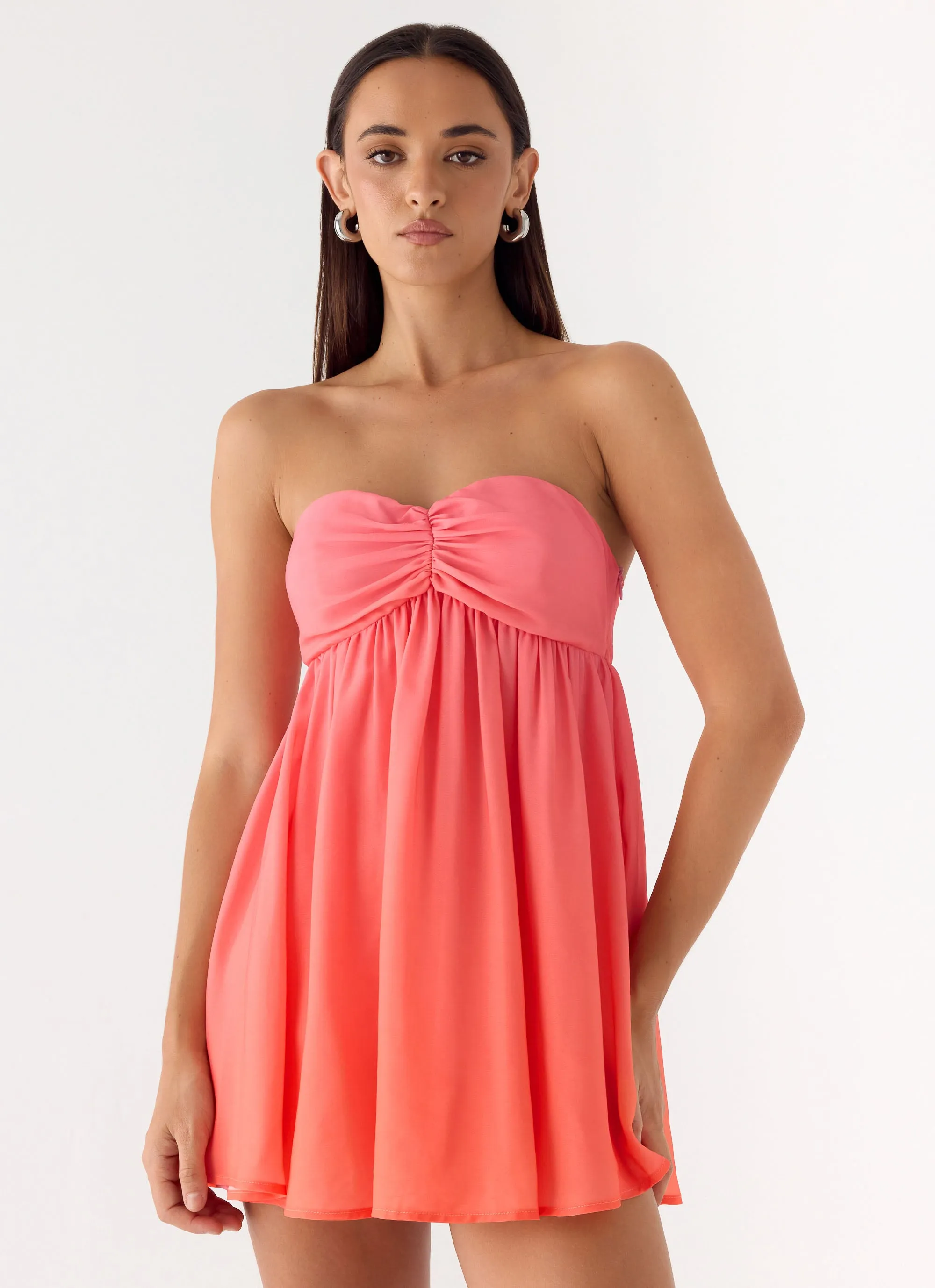 Elevare Strapless Mini Dress - Sunset Ombre sold by Peppermayo product image thumbnail 5