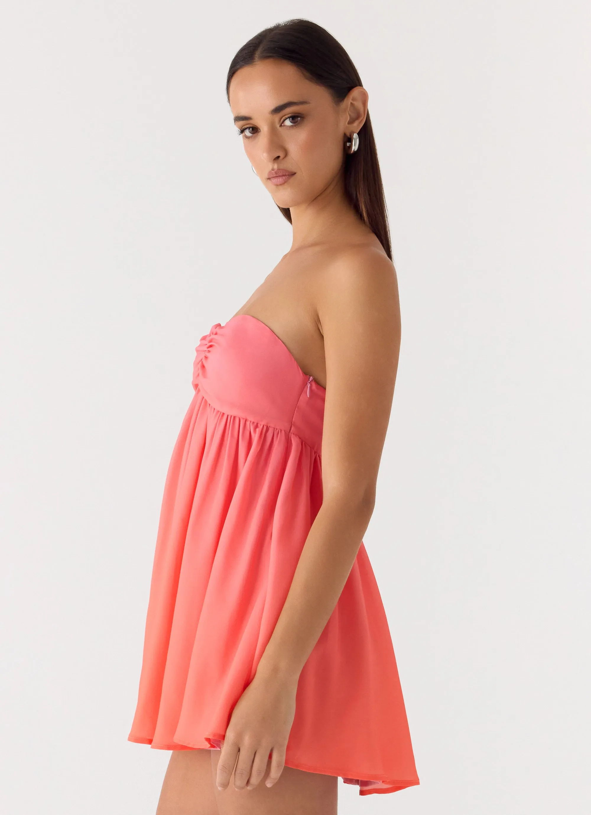 Elevare Strapless Mini Dress - Sunset Ombre sold by Peppermayo product image thumbnail 2