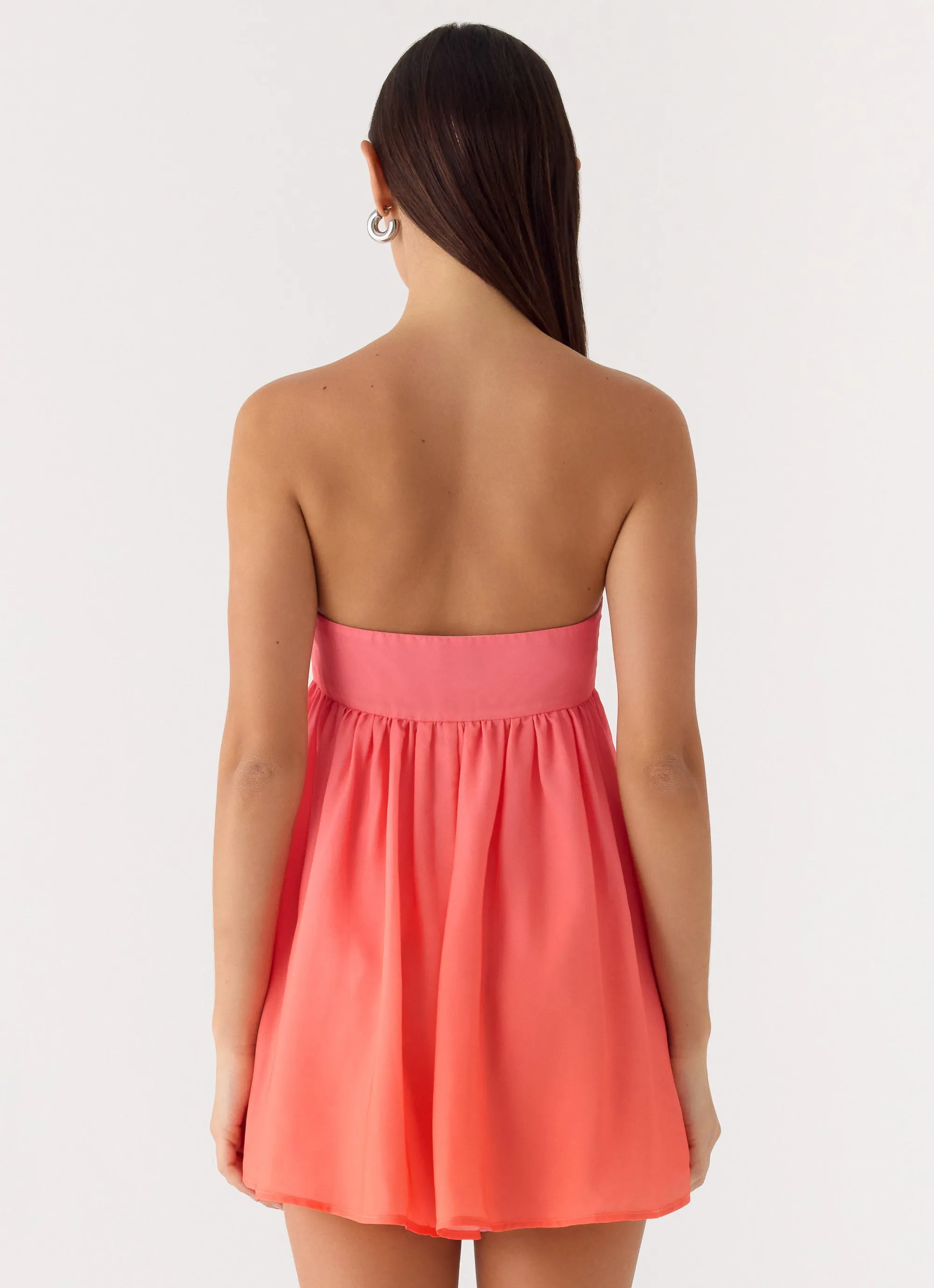 Elevare Strapless Mini Dress - Sunset Ombre sold by Peppermayo product image thumbnail 3