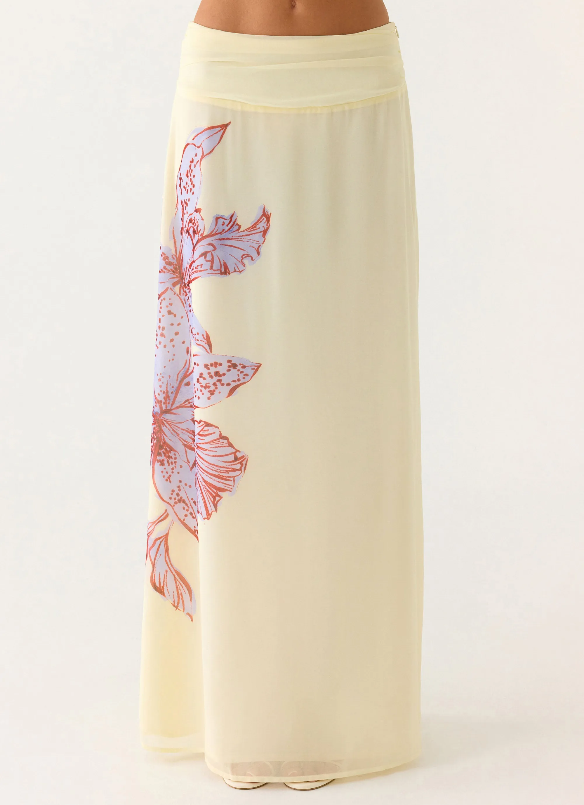 Blushing Bloom Maxi Skirt - Violet Blossom sold by Peppermayo product image thumbnail 2