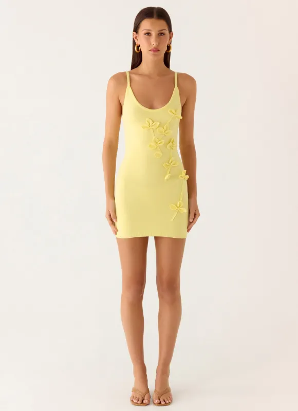Cottesloe Mini Dress - Yellow sold by Peppermayo