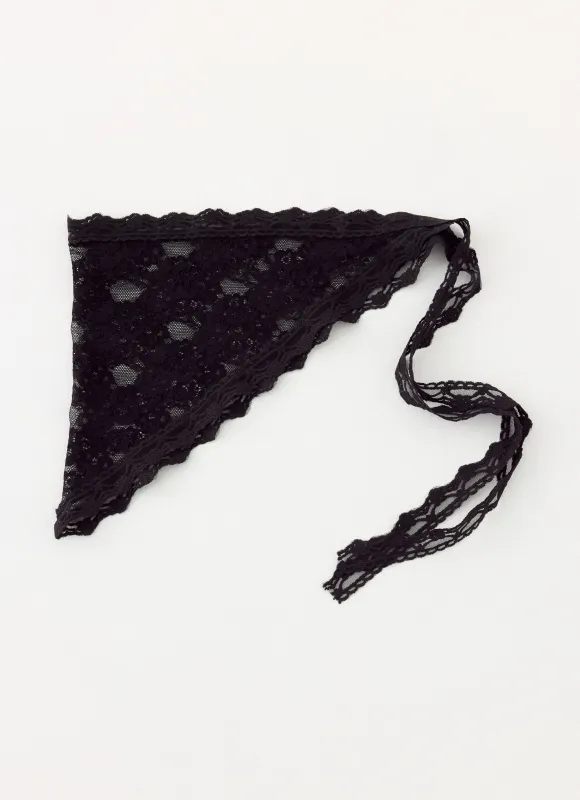 Sweet Thing Lace Scarf - Black sold by Peppermayo