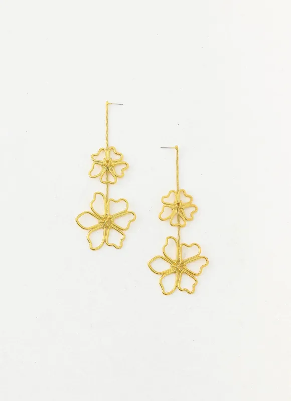 Wildflower Earrings - Gold made by Peppermayo