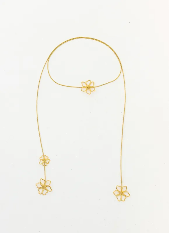 Wildflower Necklace - Gold sold by Peppermayo