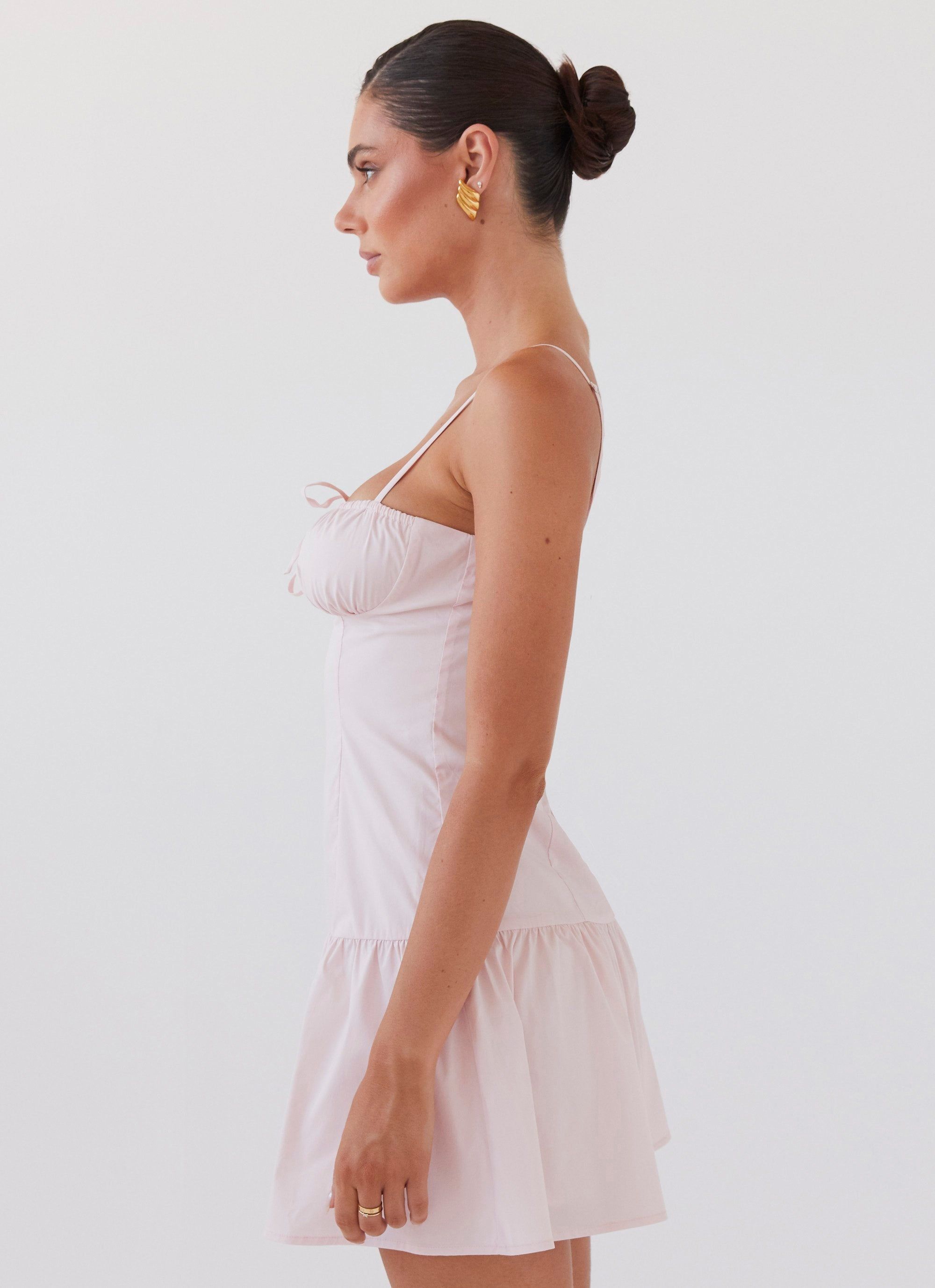 Romantic Charm Bustier Mini Dress - Baby Pink sold by Peppermayo product image thumbnail 4