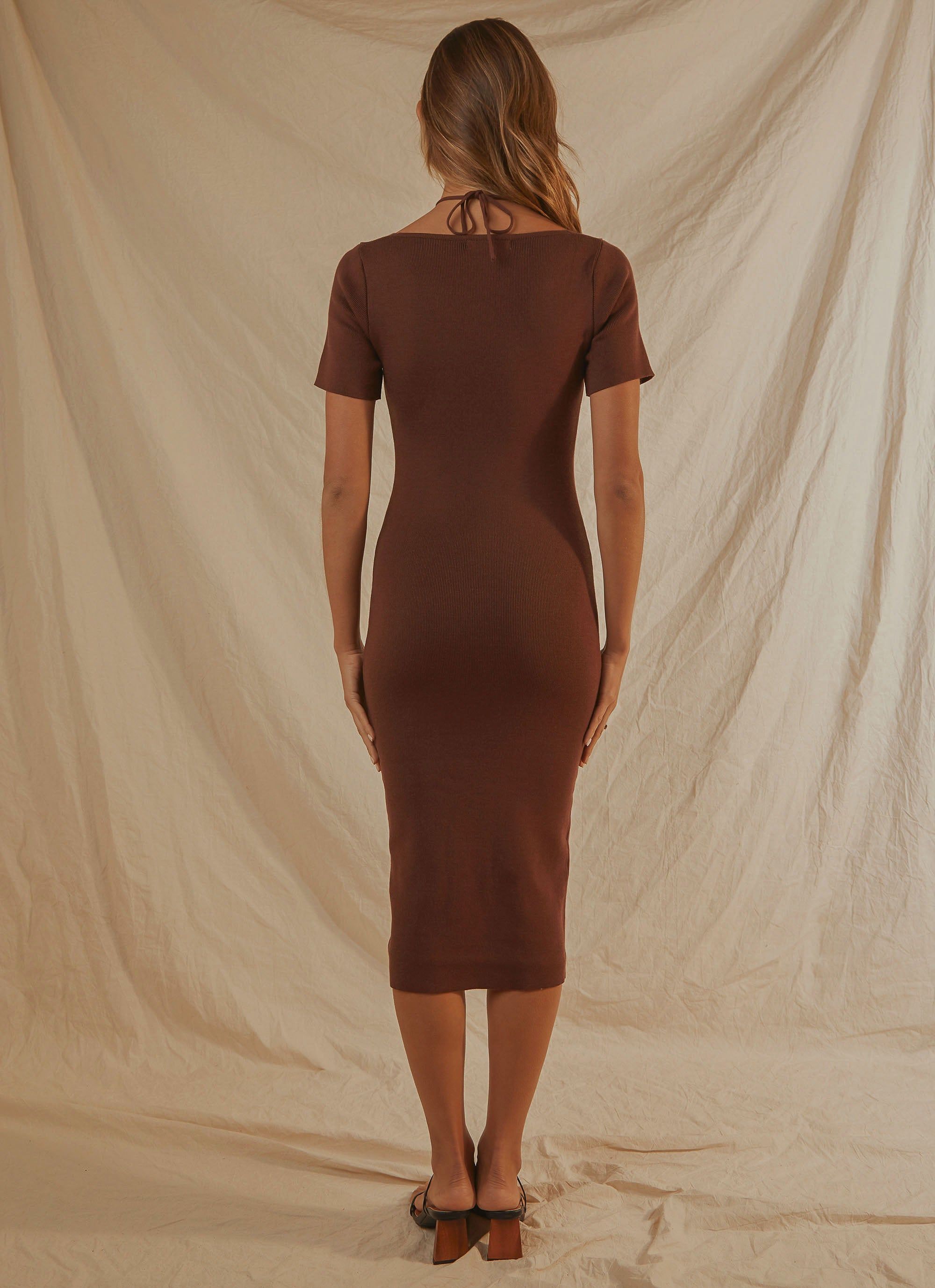 Kourtney Midi Dress - Chocolate sold by Peppermayo product image thumbnail 5