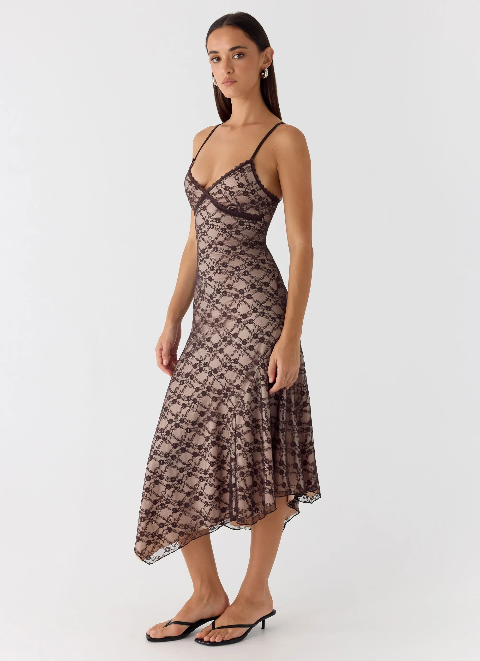 Amelia Midi Dress - Chocolate sold by Peppermayo product image thumbnail 4