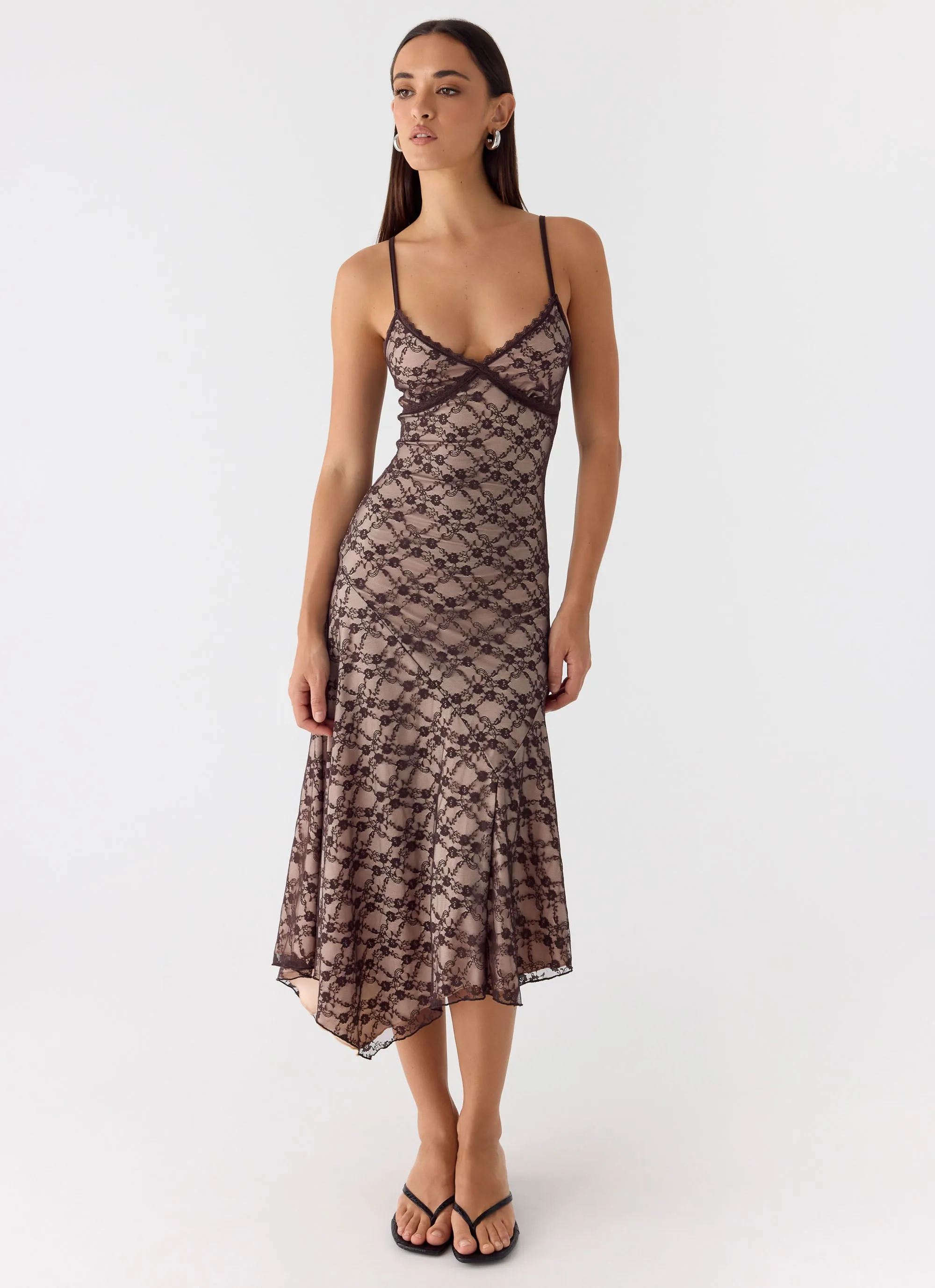 Amelia Midi Dress - Chocolate sold by Peppermayo product image thumbnail 5