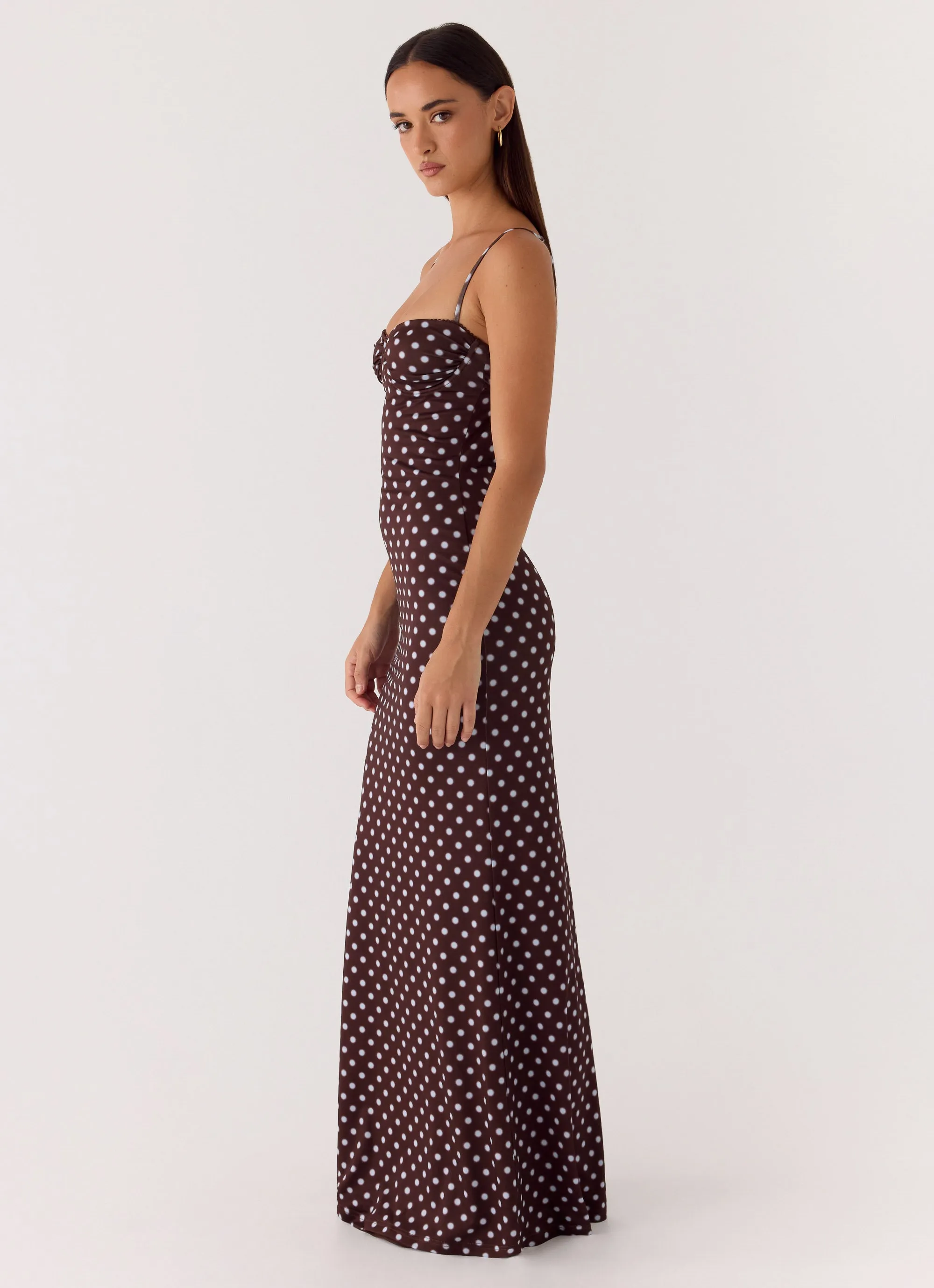 Vamonos Maxi Dress - Chocolate Blue Dot sold by Peppermayo product image thumbnail 2