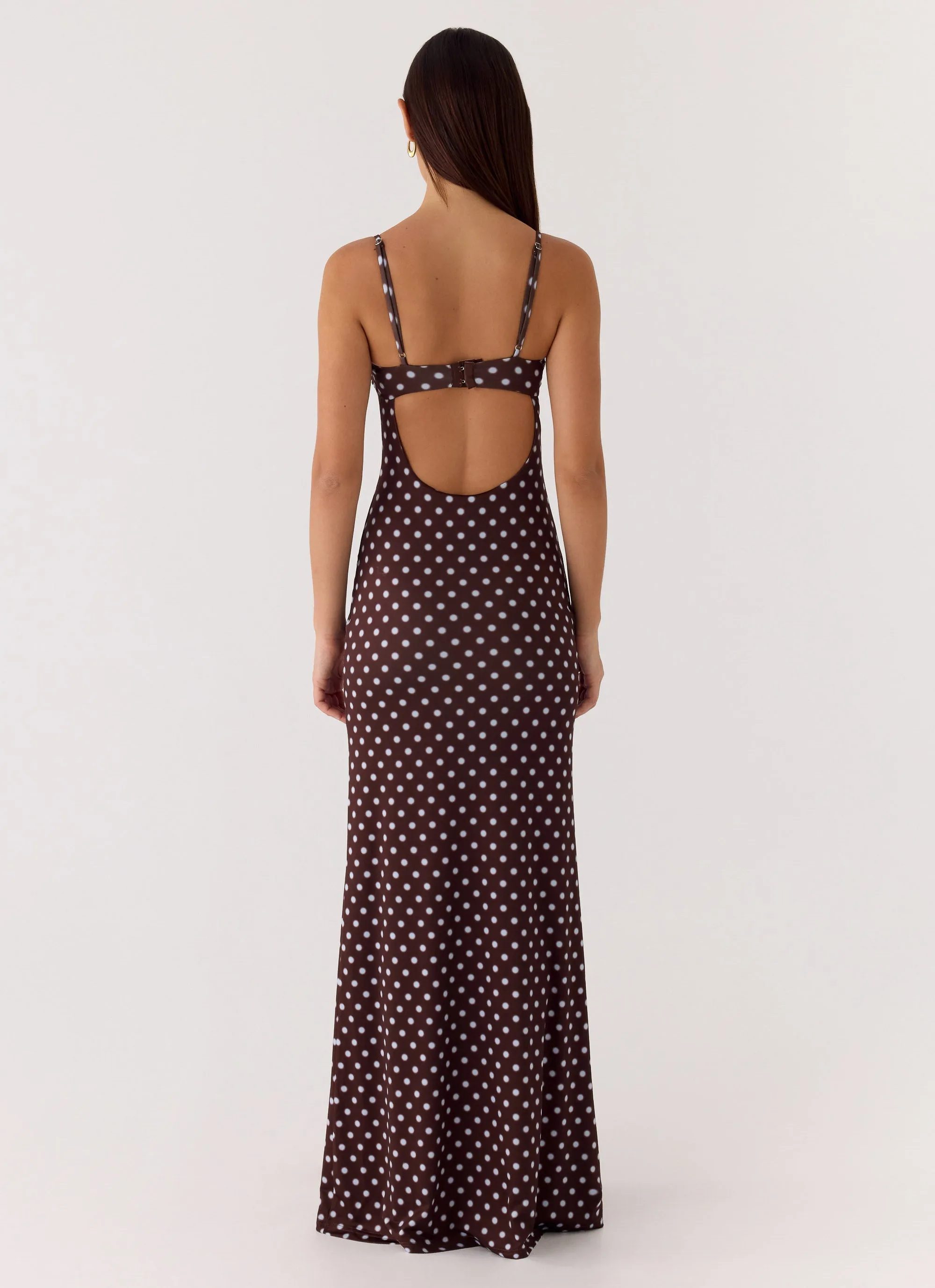 Vamonos Maxi Dress - Chocolate Blue Dot sold by Peppermayo product image thumbnail 3