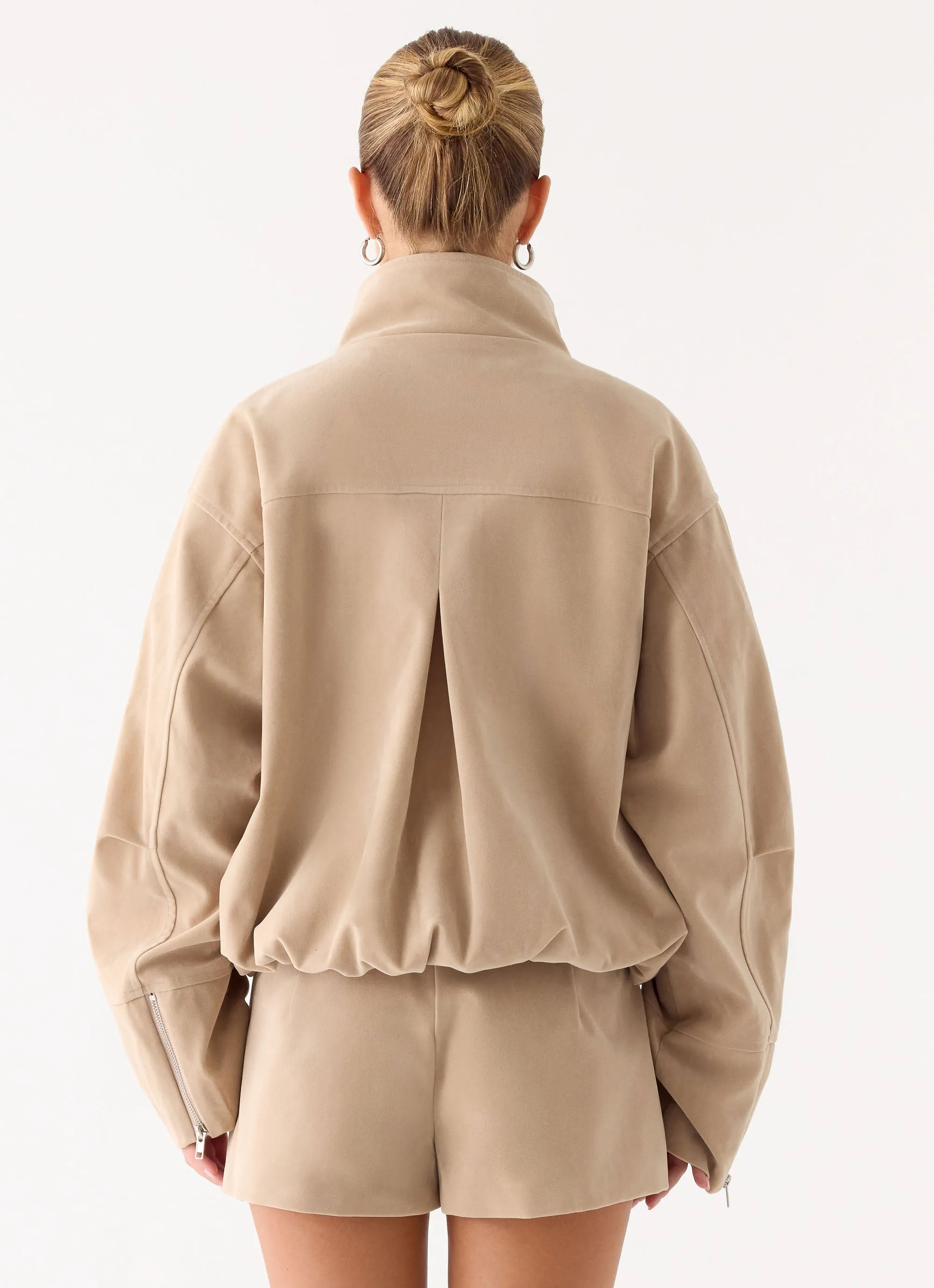 Marlow Faux Suede Jacket - Cream sold by Peppermayo product image thumbnail 3