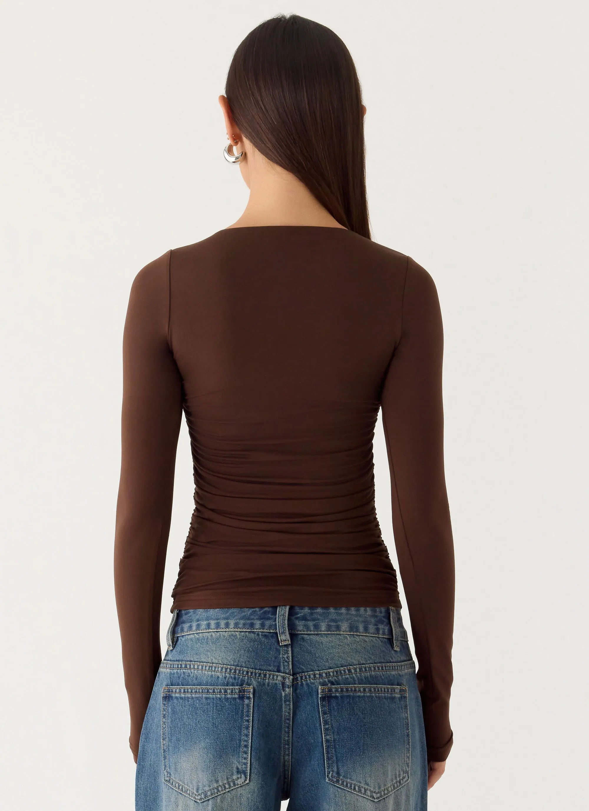 Francis Long Sleeve Top - Chocolate sold by Peppermayo product image thumbnail 3