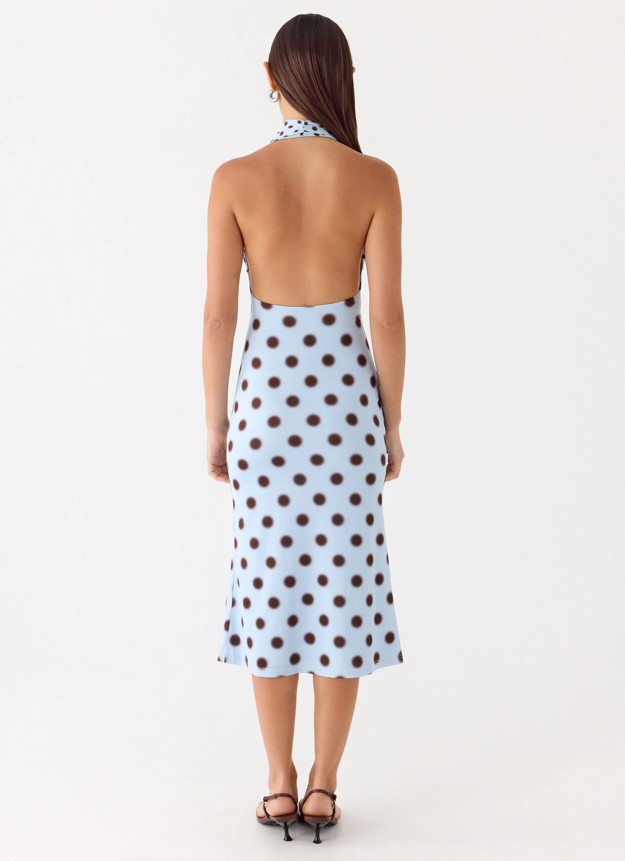 Awuku Midi Dress - Blue Mocha Dot sold by Peppermayo product image thumbnail 4