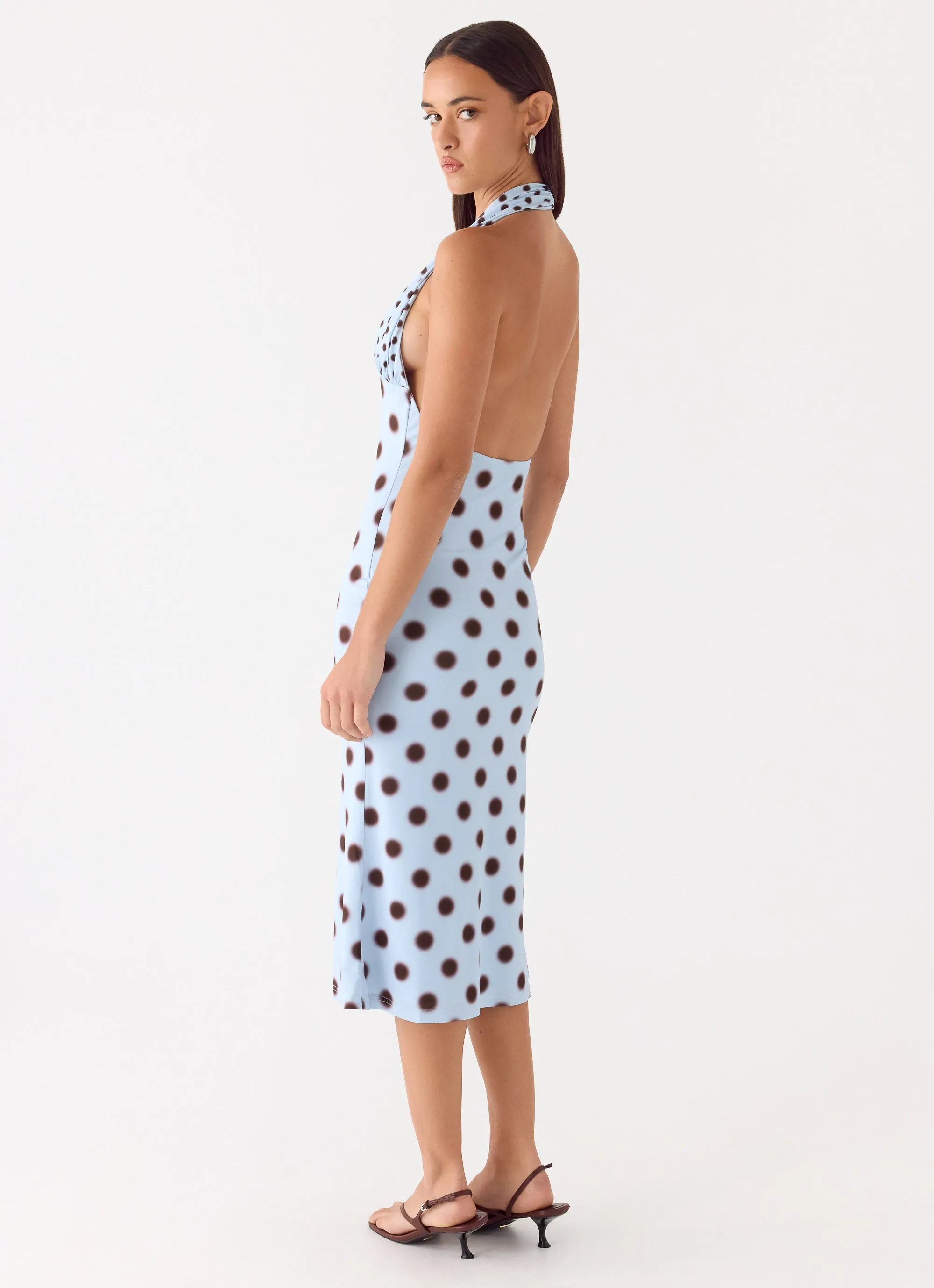 Awuku Midi Dress - Blue Mocha Dot sold by Peppermayo product image thumbnail 5