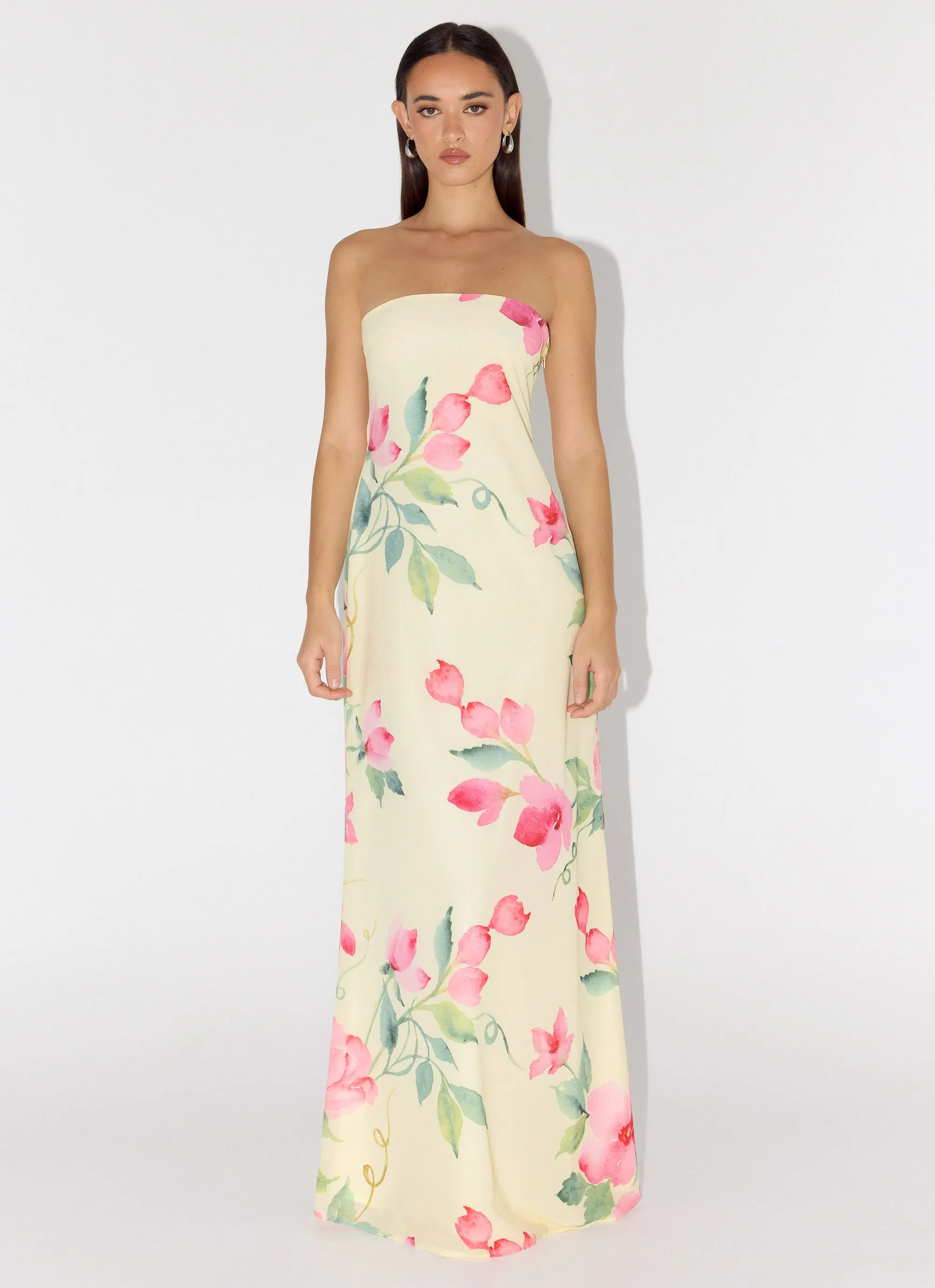 Bronte Strapless Maxi Dress - Lemon Soleil sold by Peppermayo product image thumbnail 5