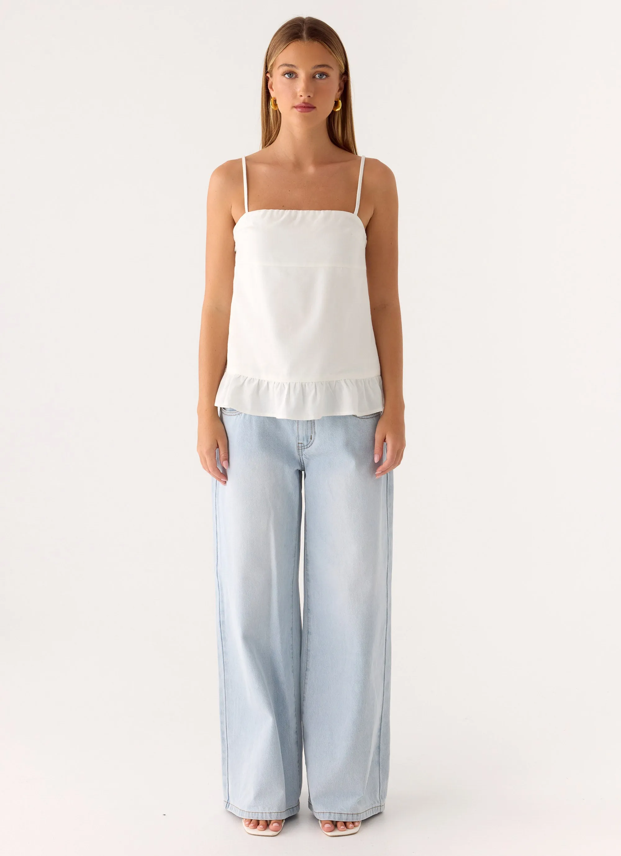 Lucie Mae Linen Top - White sold by Peppermayo product image thumbnail 4