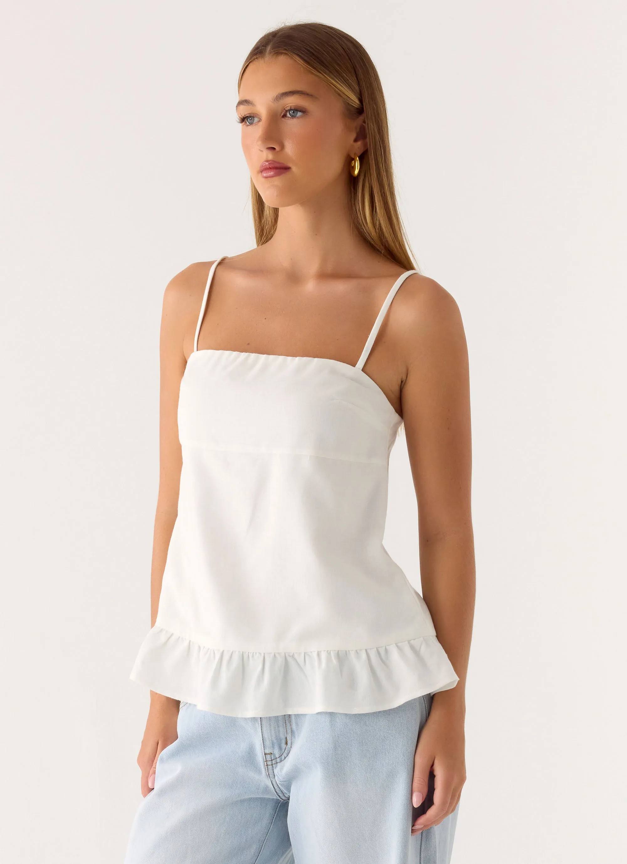 Lucie Mae Linen Top - White sold by Peppermayo product image thumbnail 5