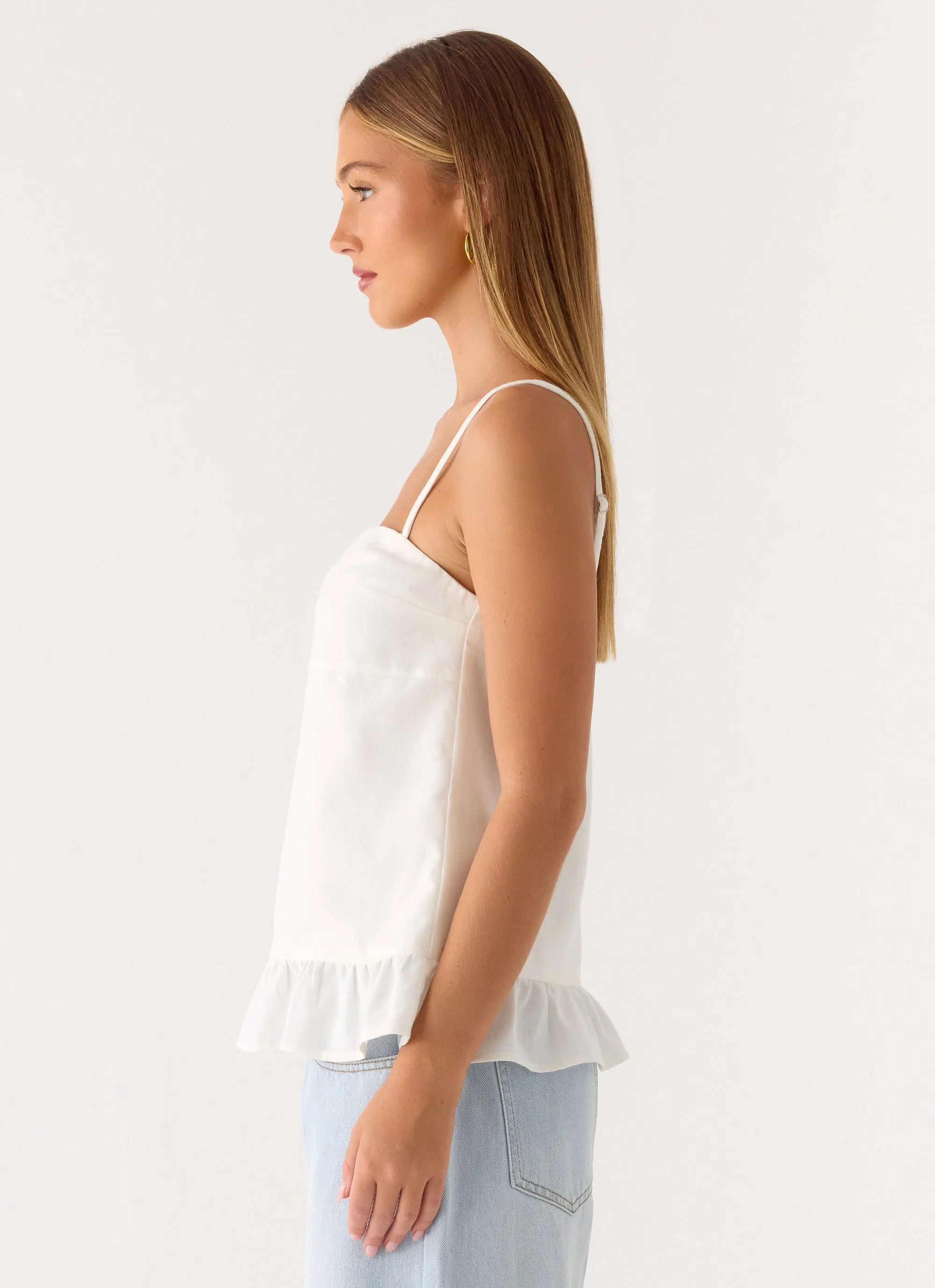 Lucie Mae Linen Top - White sold by Peppermayo product image thumbnail 2