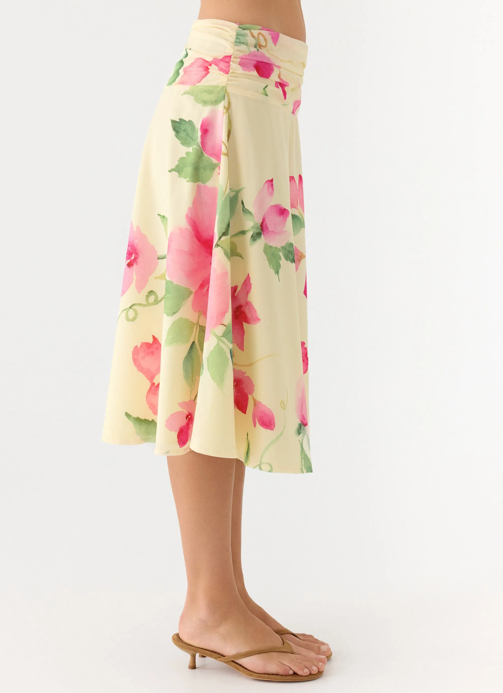 Valley Midi Skirt - Lemon Soleil sold by Peppermayo product image thumbnail 3
