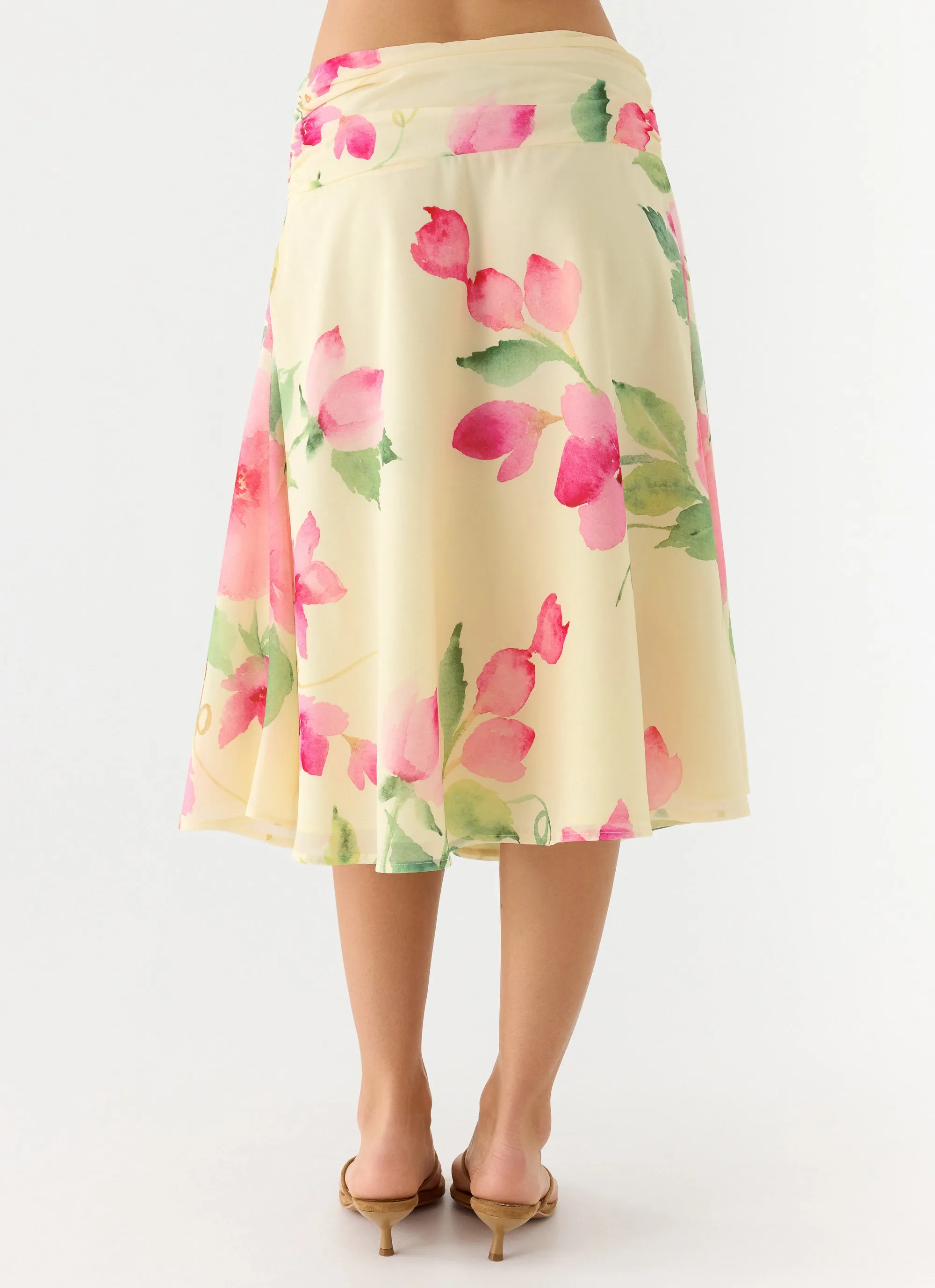 Valley Midi Skirt - Lemon Soleil sold by Peppermayo product image thumbnail 4