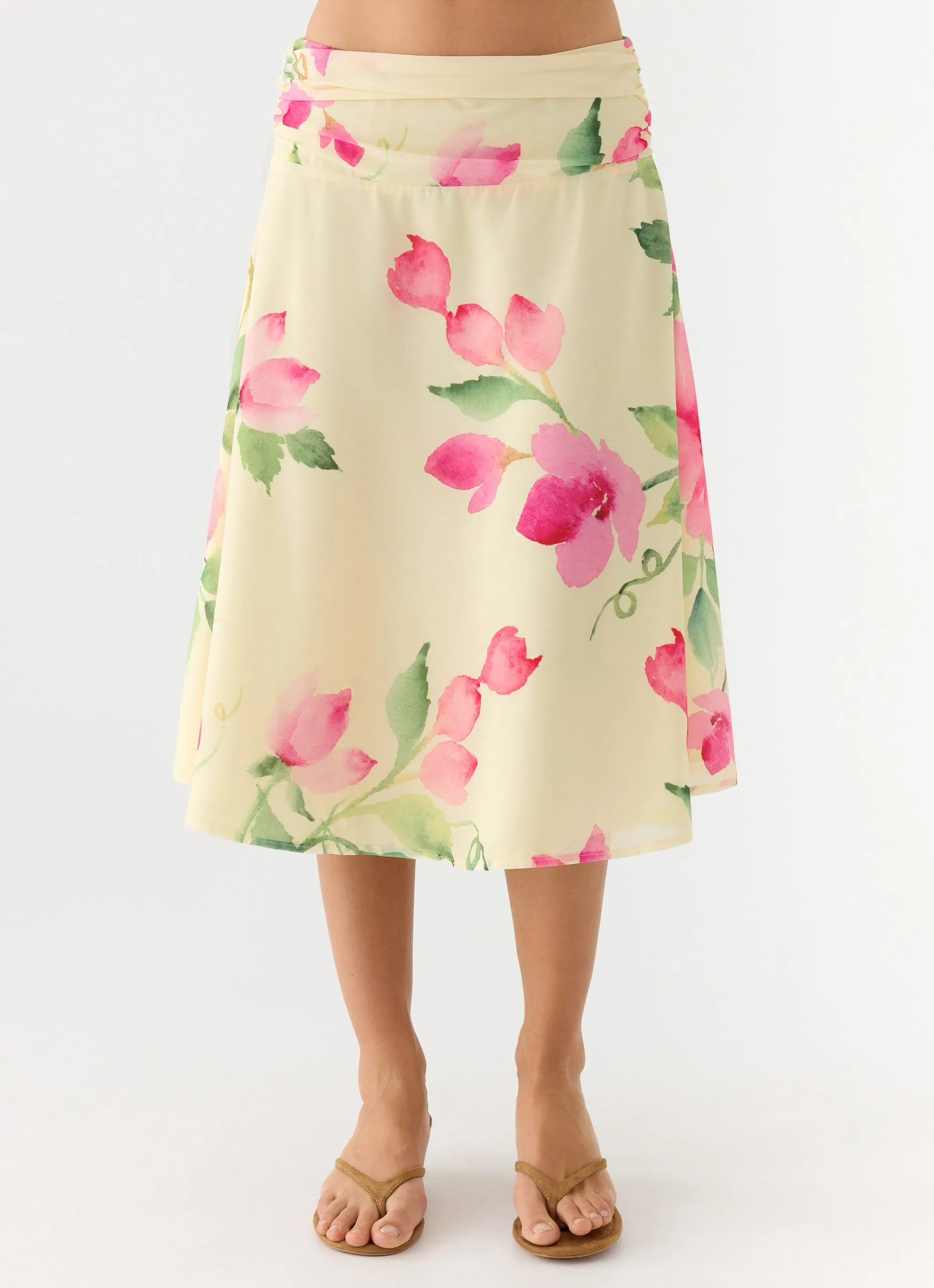 Valley Midi Skirt - Lemon Soleil sold by Peppermayo product image thumbnail 2