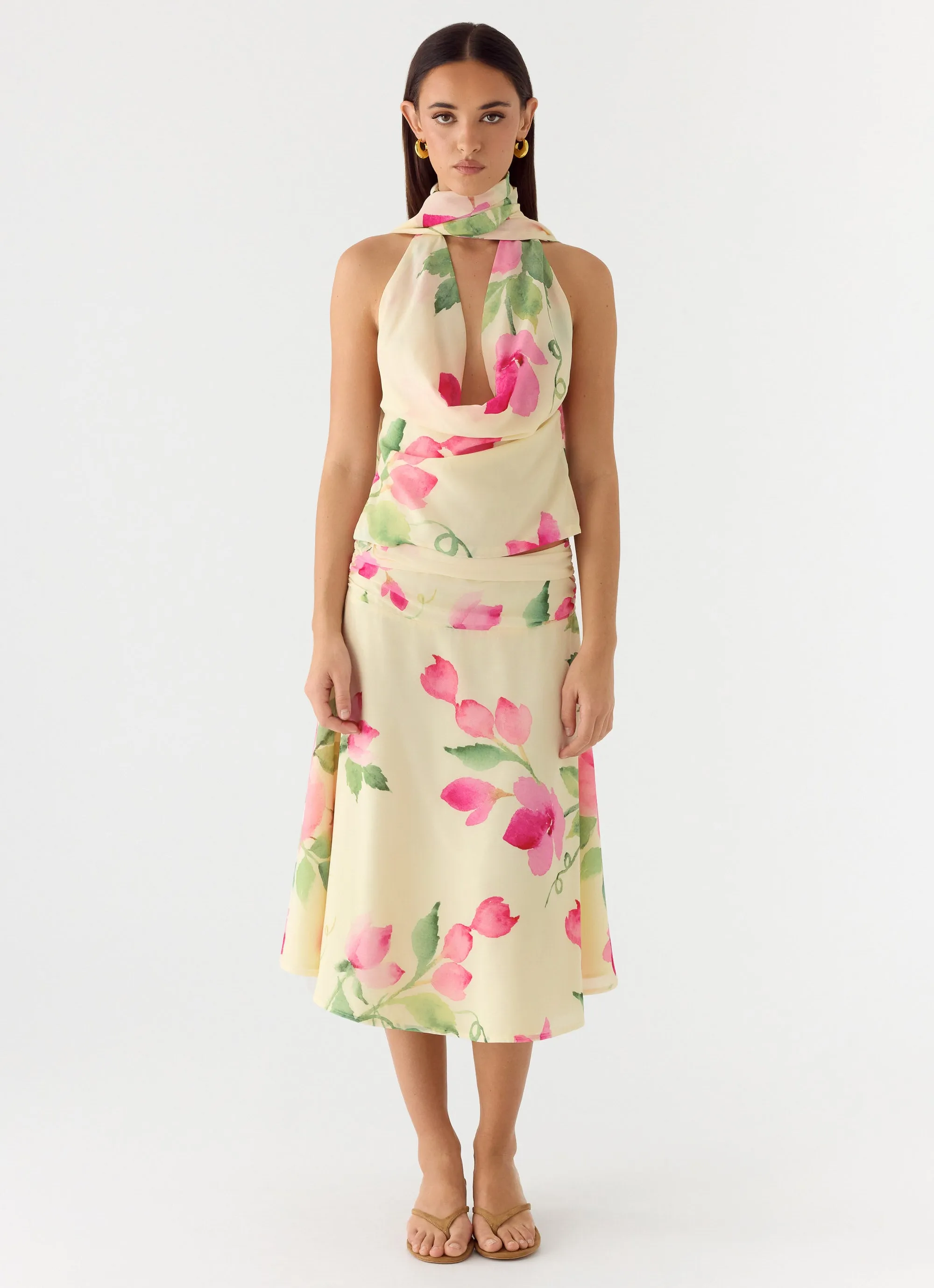 Valley Midi Skirt - Lemon Soleil sold by Peppermayo product image thumbnail 5