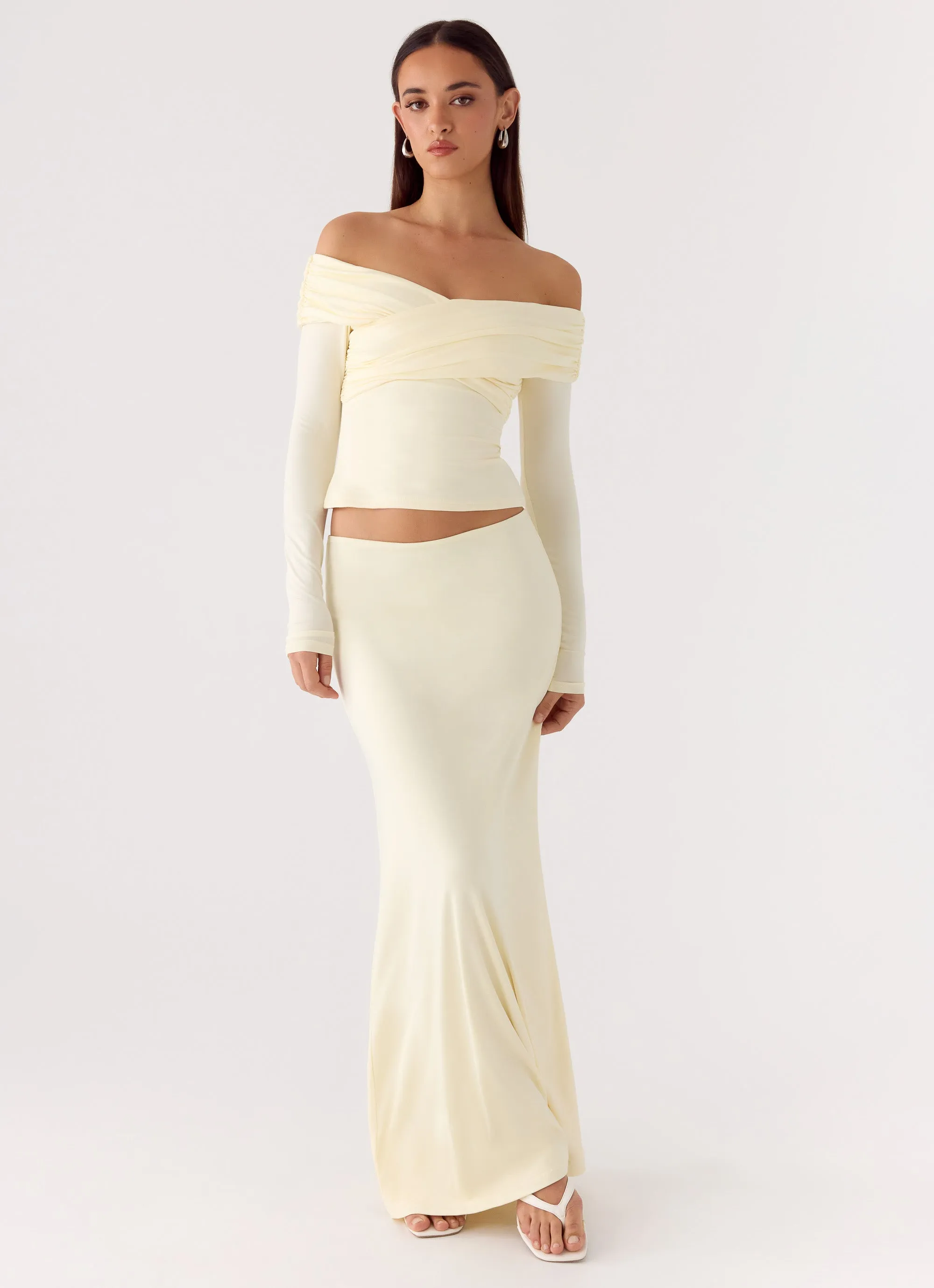 Like A Flower Maxi Skirt - Lemon Yellow sold by Peppermayo product image thumbnail 5
