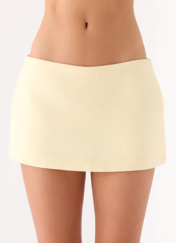 Mirna Micro Skort - Lemon Yellow sold by Peppermayo