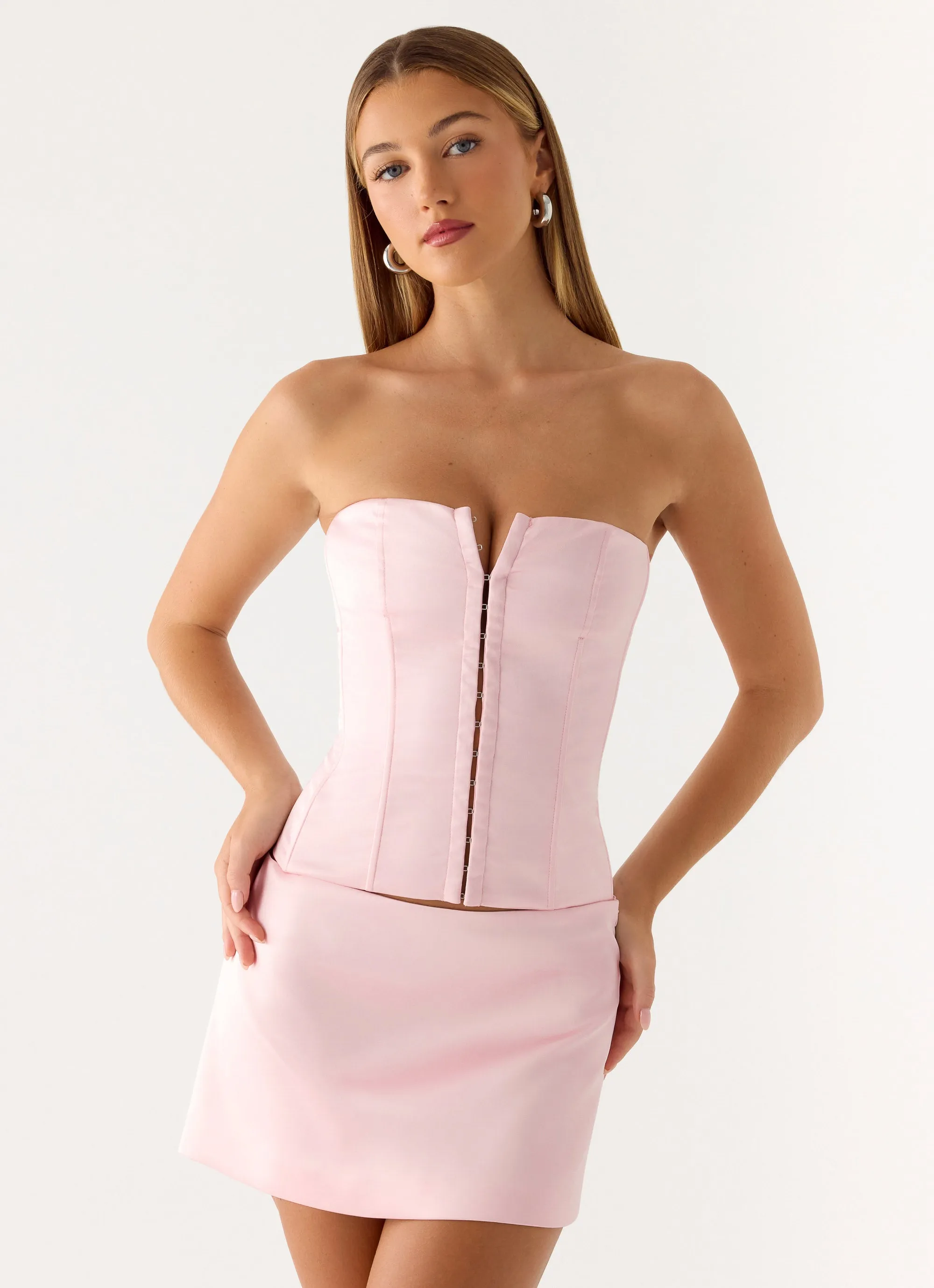 All My Ladies Low Rise Mini Skirt - Petal Pink sold by Peppermayo product image thumbnail 4