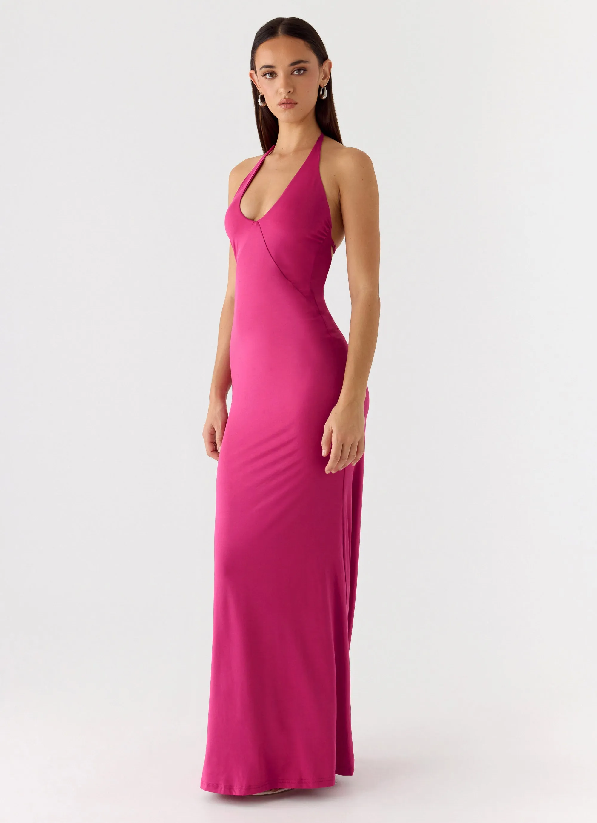 Have Your Attention Maxi Dress - Fuchsia sold by Peppermayo product image thumbnail 5