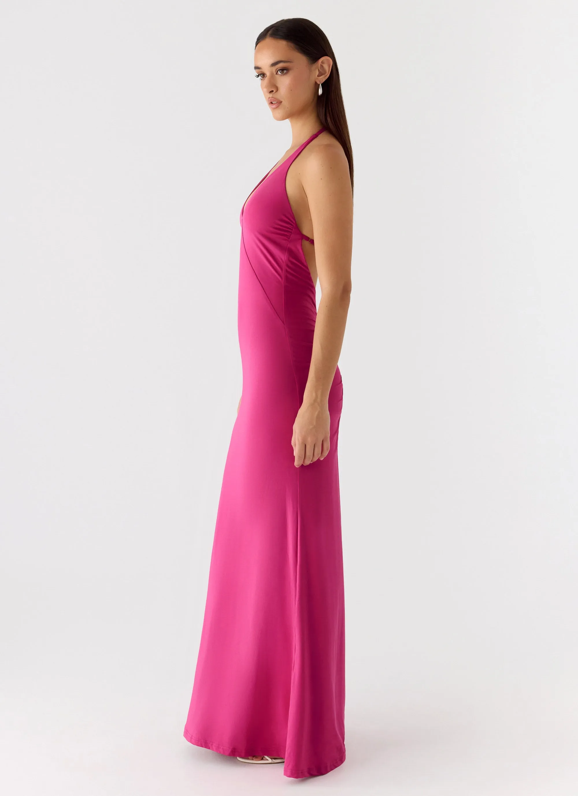 Have Your Attention Maxi Dress - Fuchsia sold by Peppermayo product image thumbnail 2