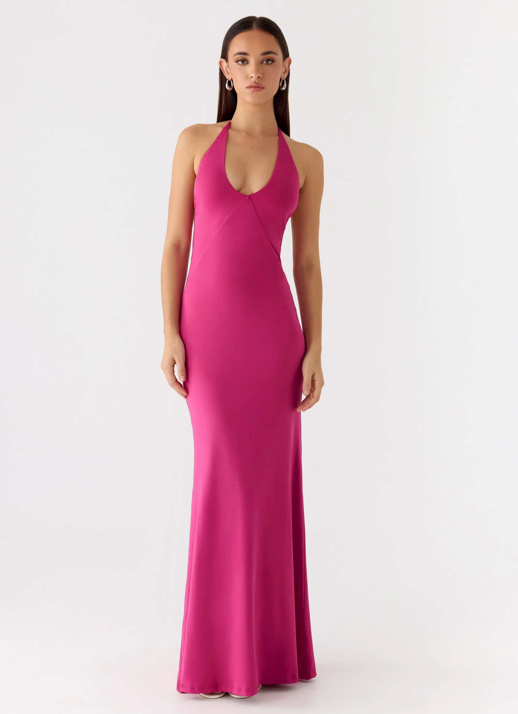 Have Your Attention Maxi Dress - Fuchsia sold by Peppermayo product image thumbnail 4