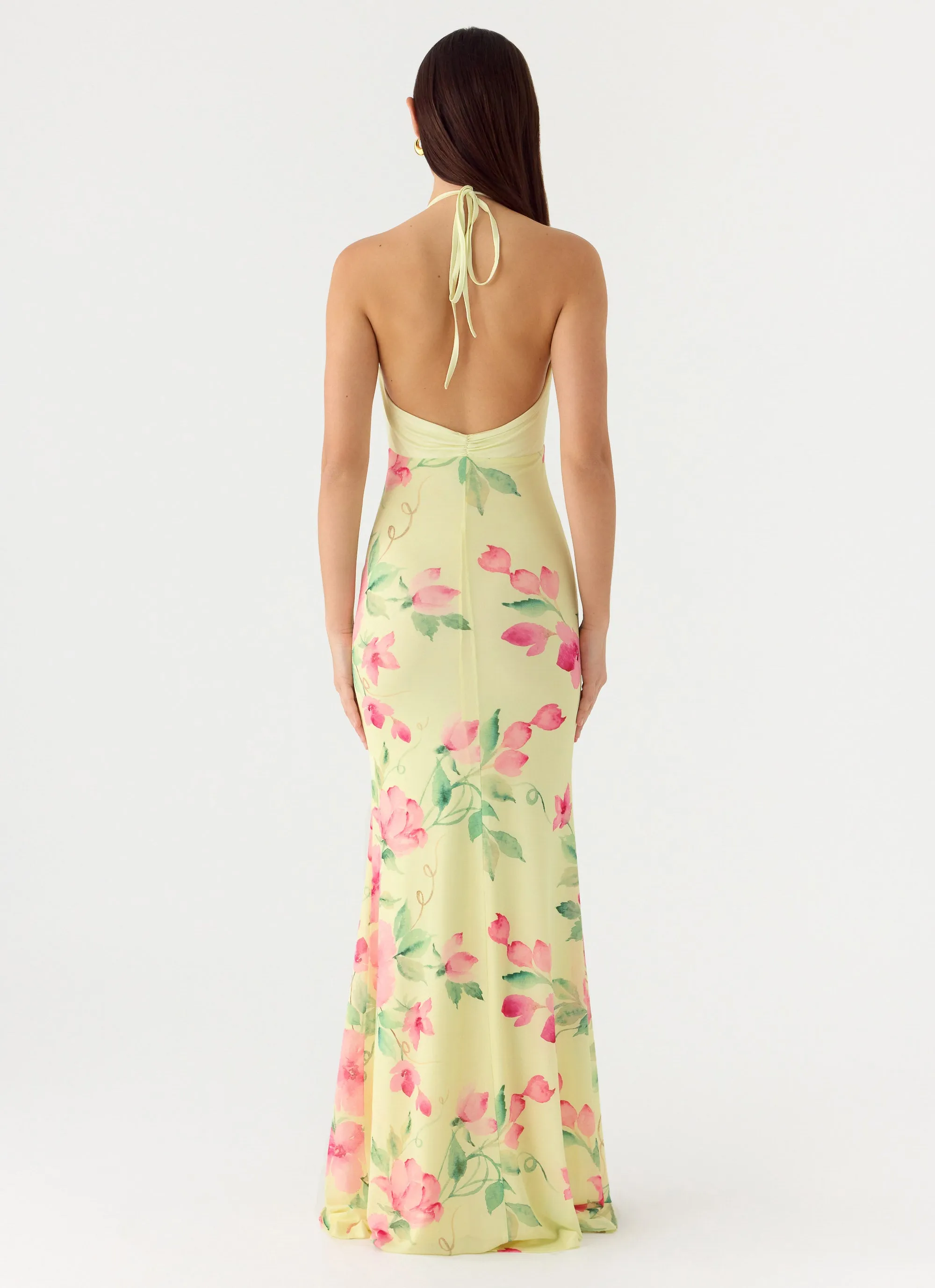 Takedown Halter Maxi Dress - Lemon Soleil sold by Peppermayo product image thumbnail 3