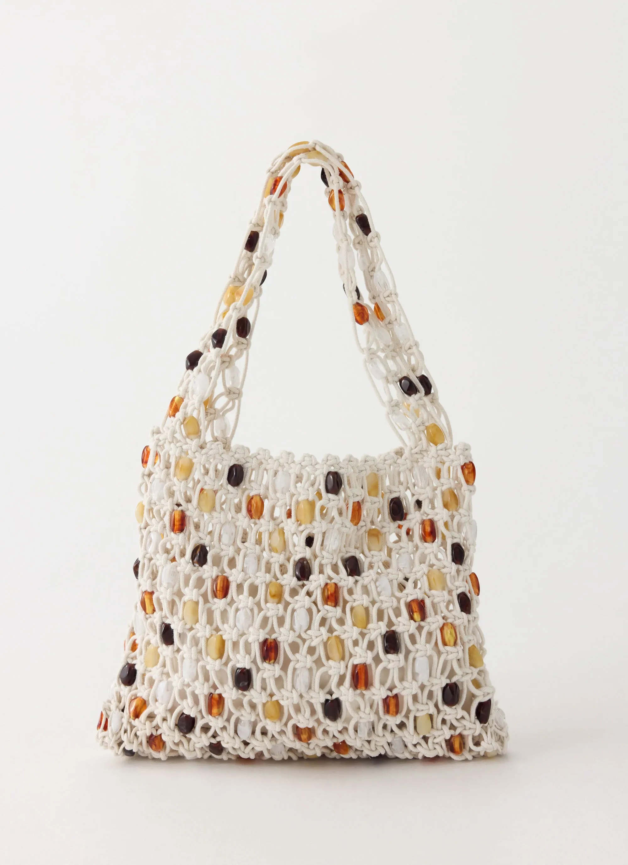 Club Tropica Crochet Bag - Cream sold by Peppermayo