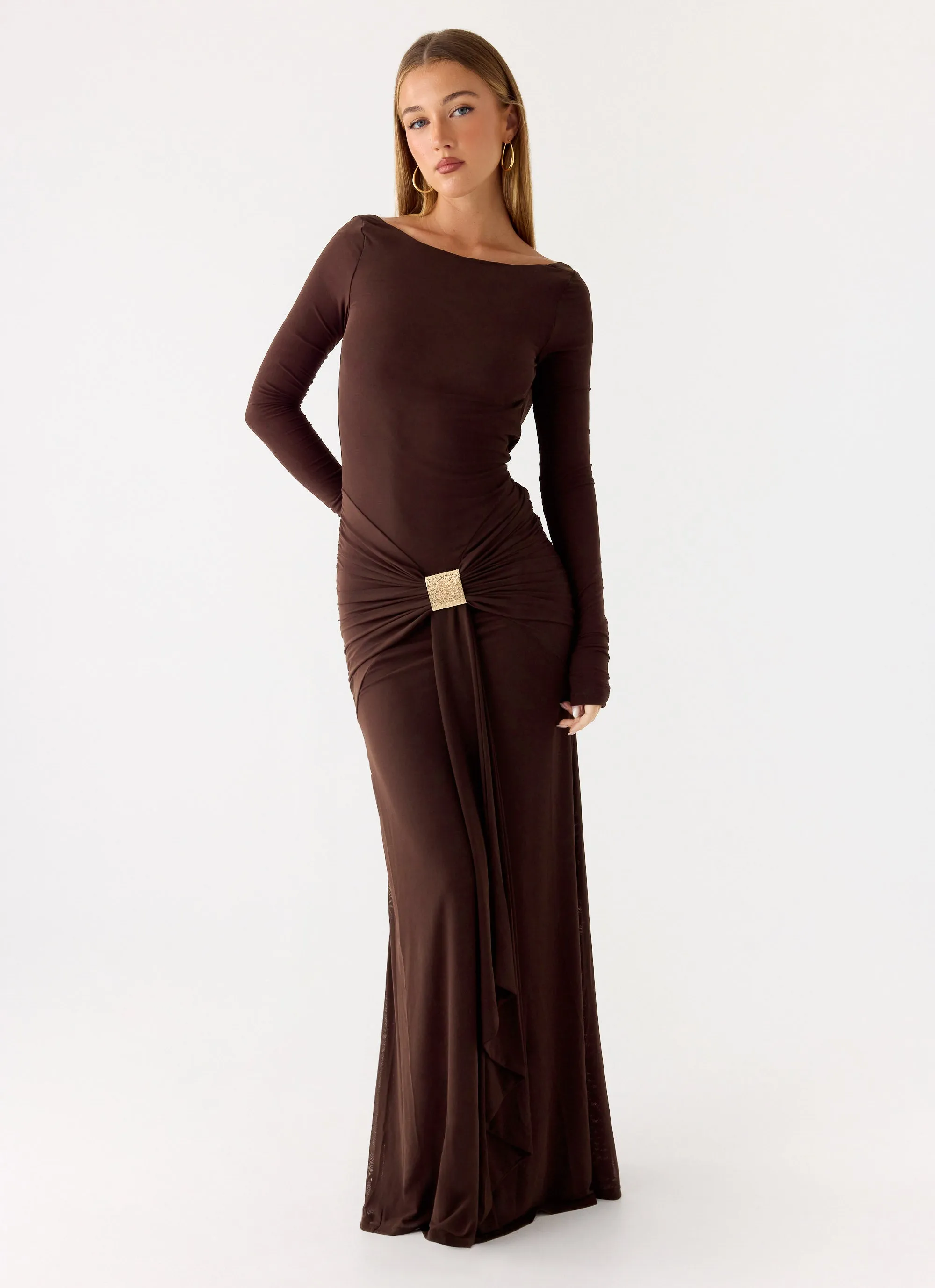 Dray Maxi Dress - Chocolate sold by Peppermayo product image thumbnail 5