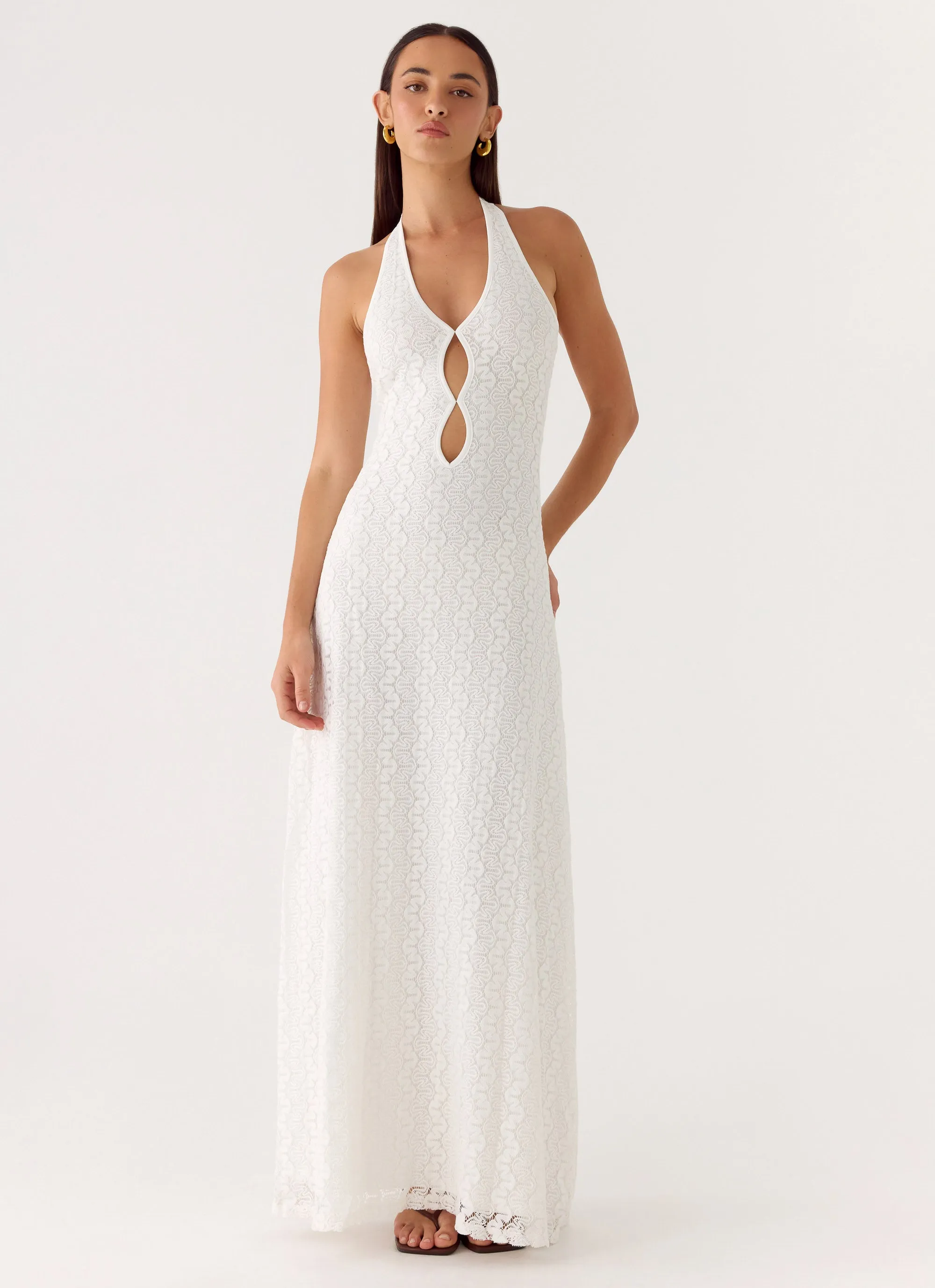 Vanessa Maxi Dress - Ivory sold by Peppermayo