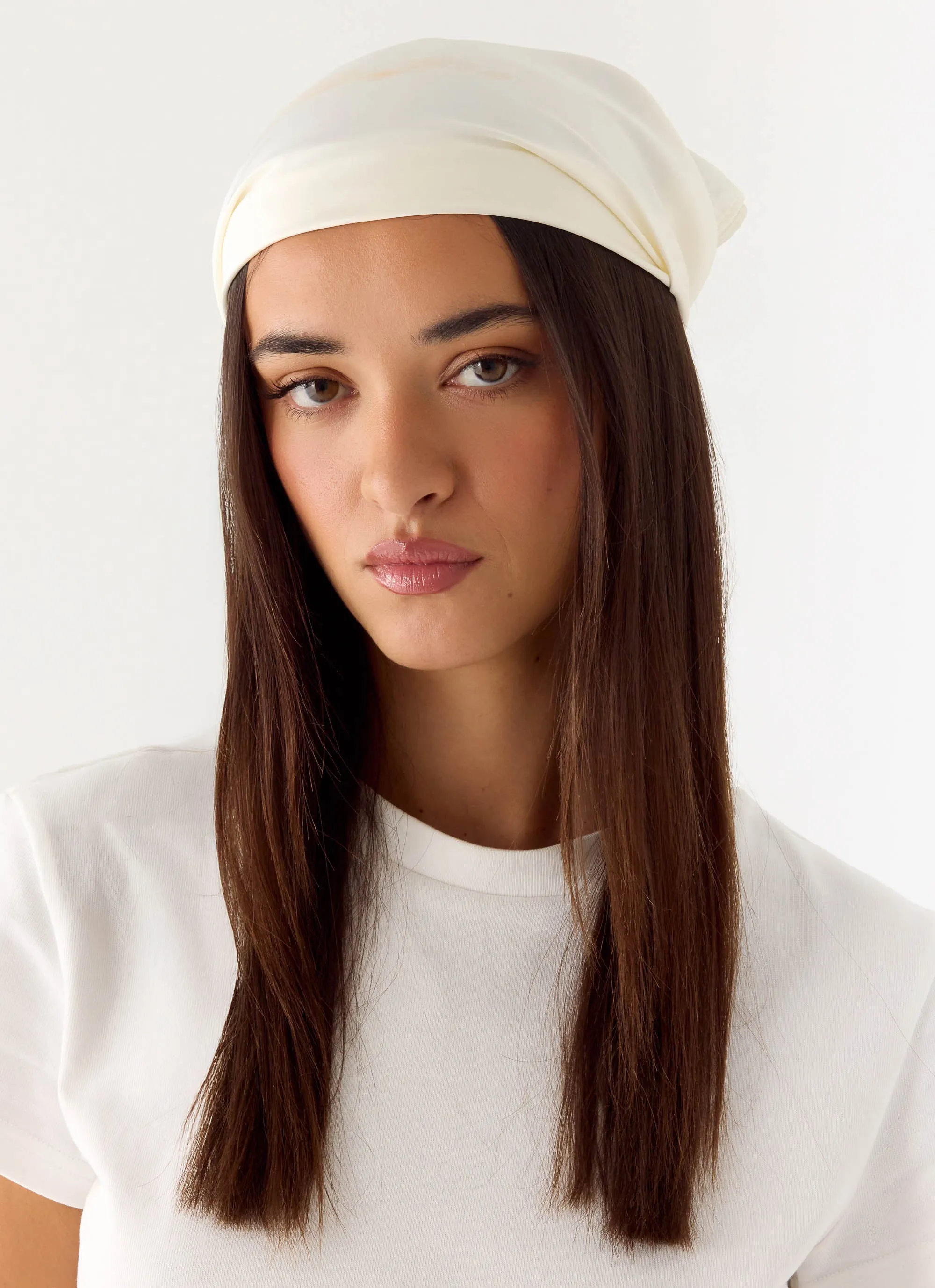 Lover Vibes Head Scarf - Cream sold by Peppermayo product image thumbnail 3