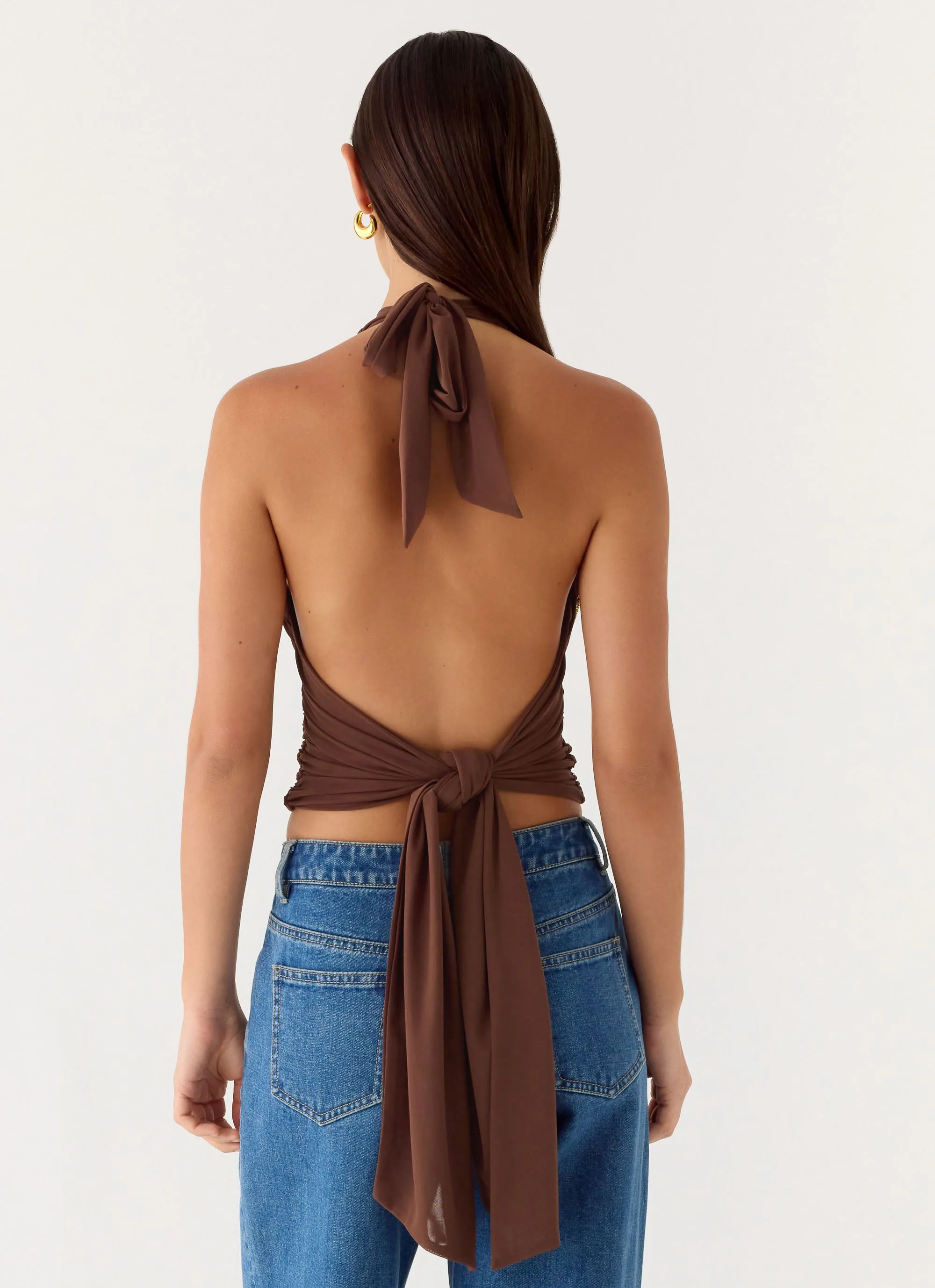 Malachi Beaded Top - Chocolate sold by Peppermayo product image thumbnail 4