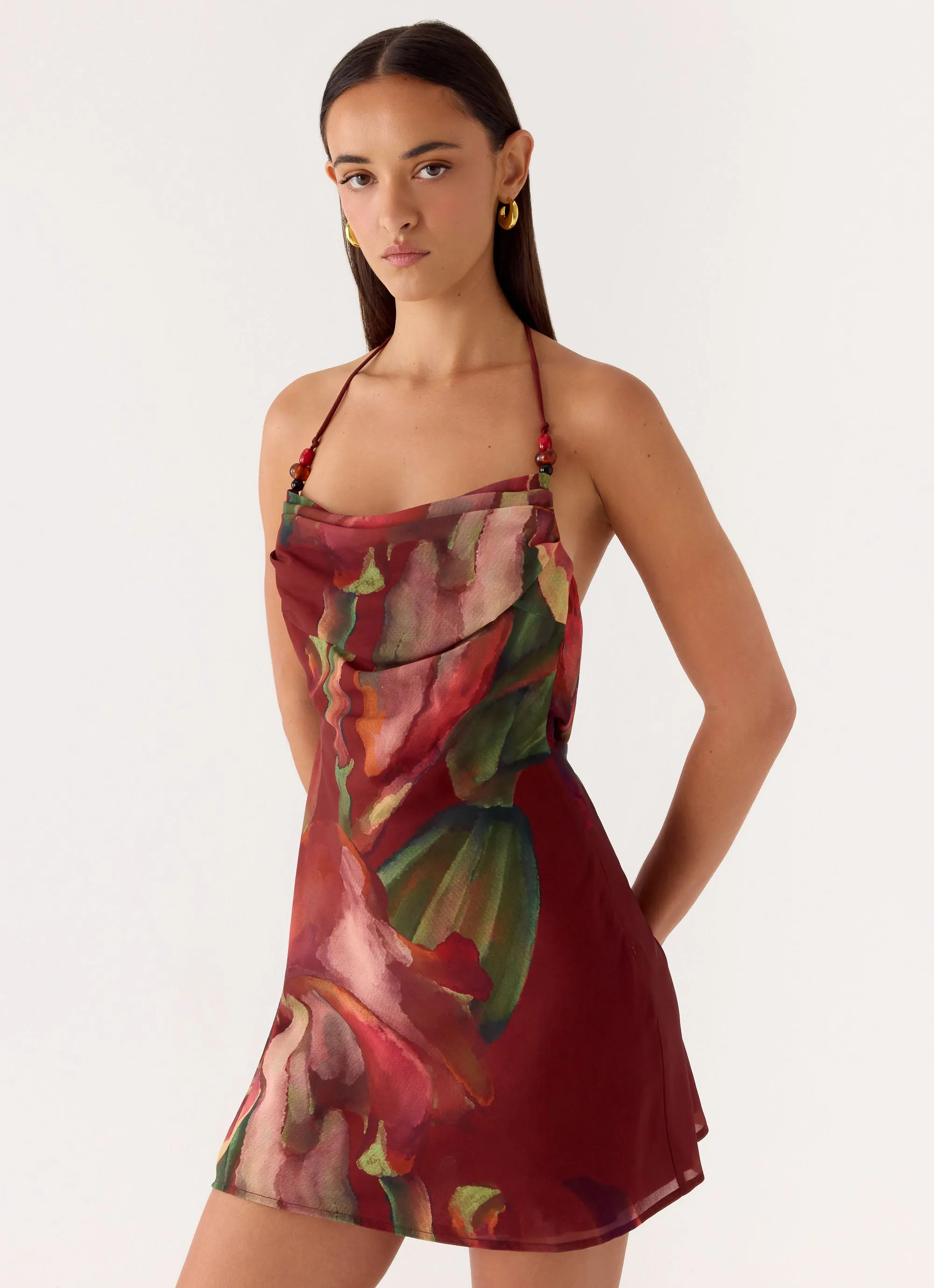 Camilla Cowl Mini Dress - Cuba Cuba sold by Peppermayo