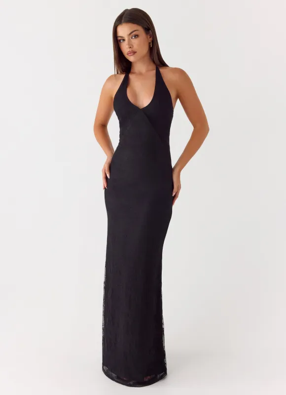 Knowles Lace Maxi Dress - Black sold by Peppermayo