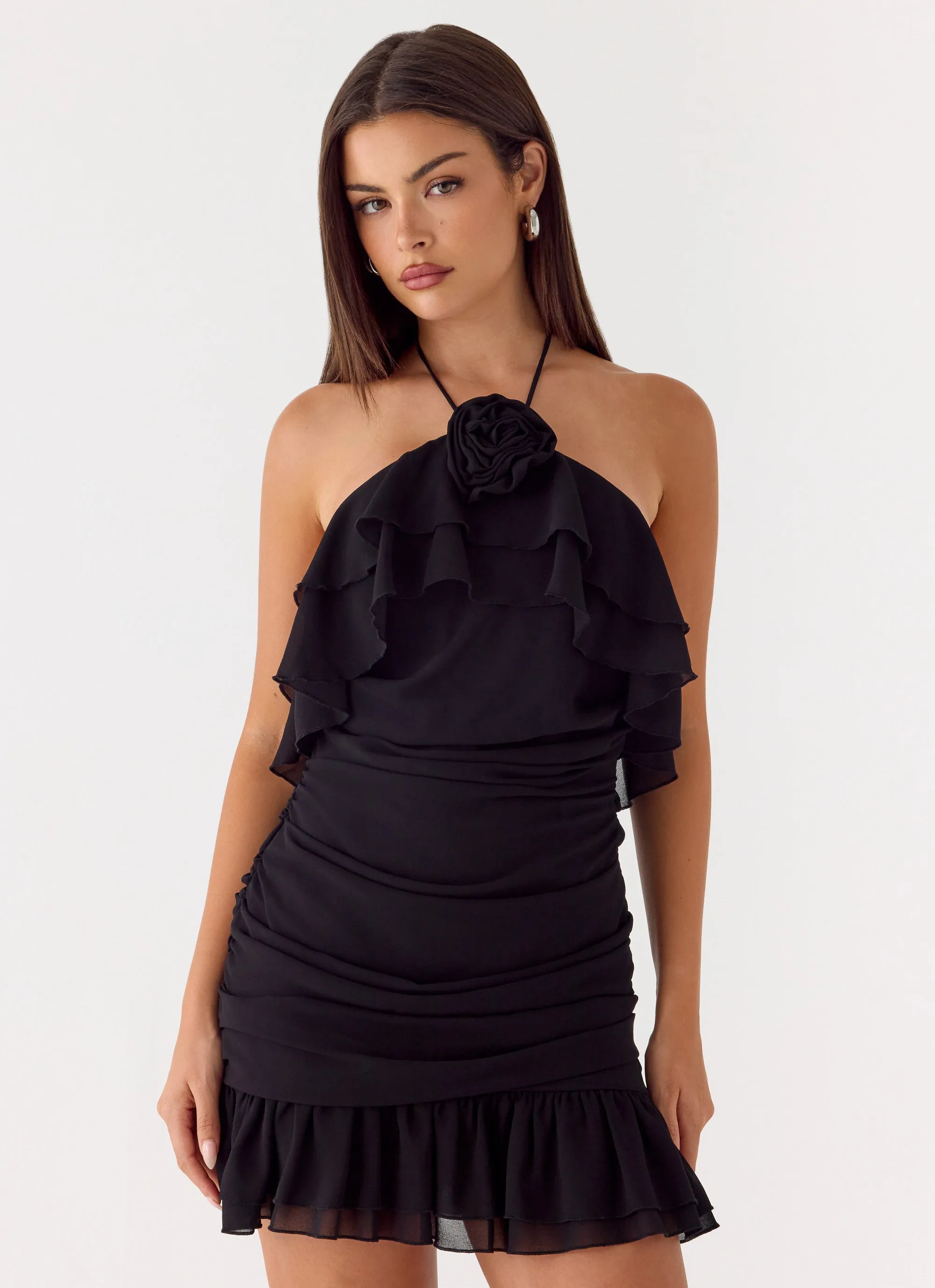 Haille Mini Dress - Black sold by Peppermayo