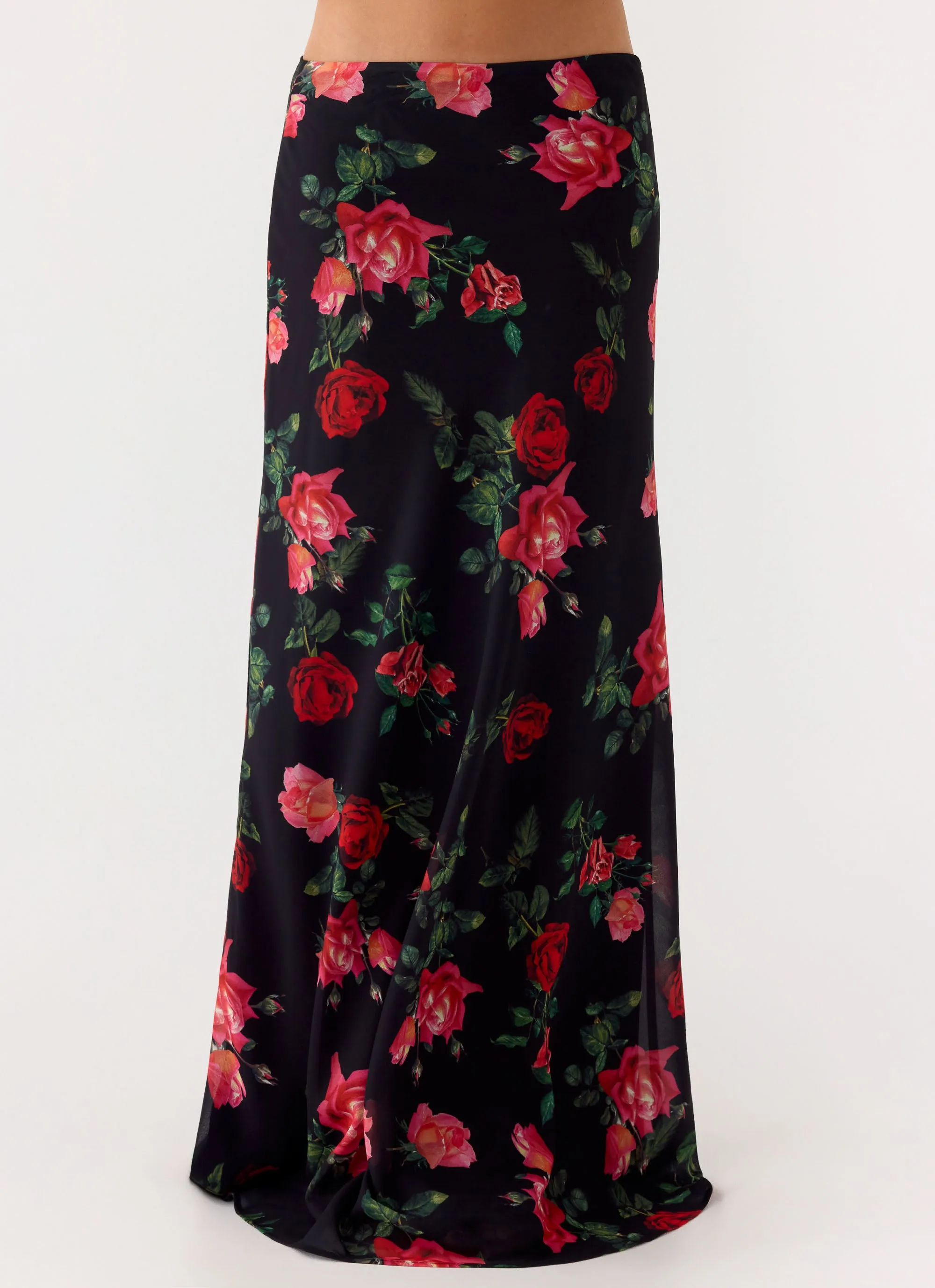 Star Girl Chiffon Maxi Skirt - Midnight Bloom sold by Peppermayo product image thumbnail 4