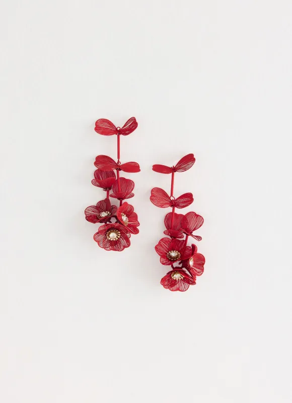 Venetta Earrings - Red sold by Peppermayo