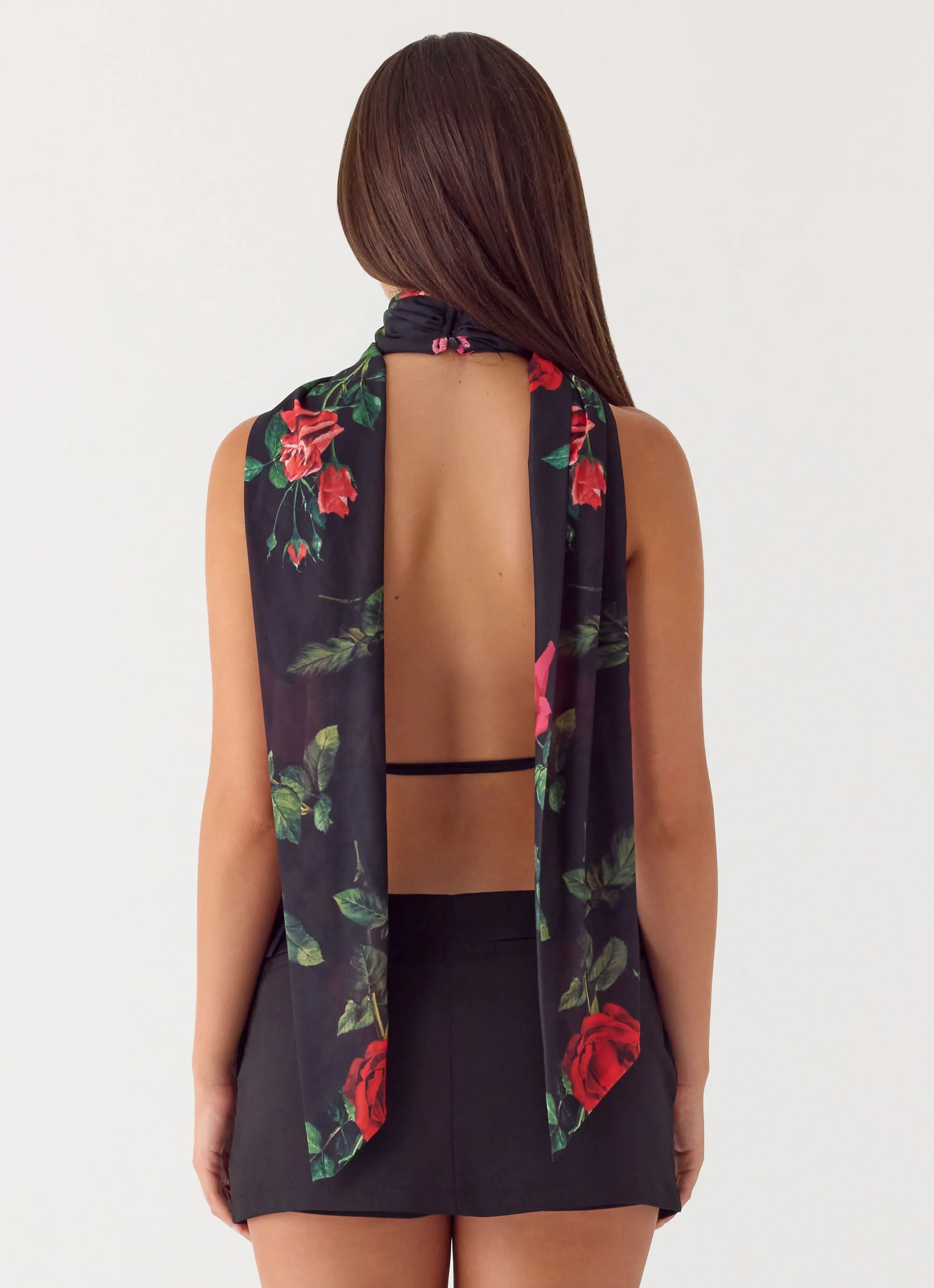 Get Me Halter Backless Top - Midnight Bloom sold by Peppermayo product image thumbnail 3