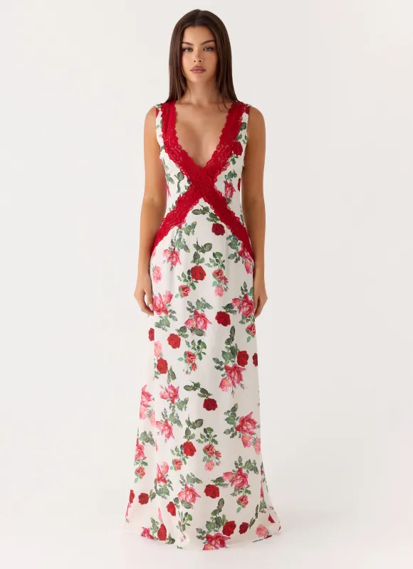 Aoifie Maxi Dress - Ivory Bloom sold by Peppermayo