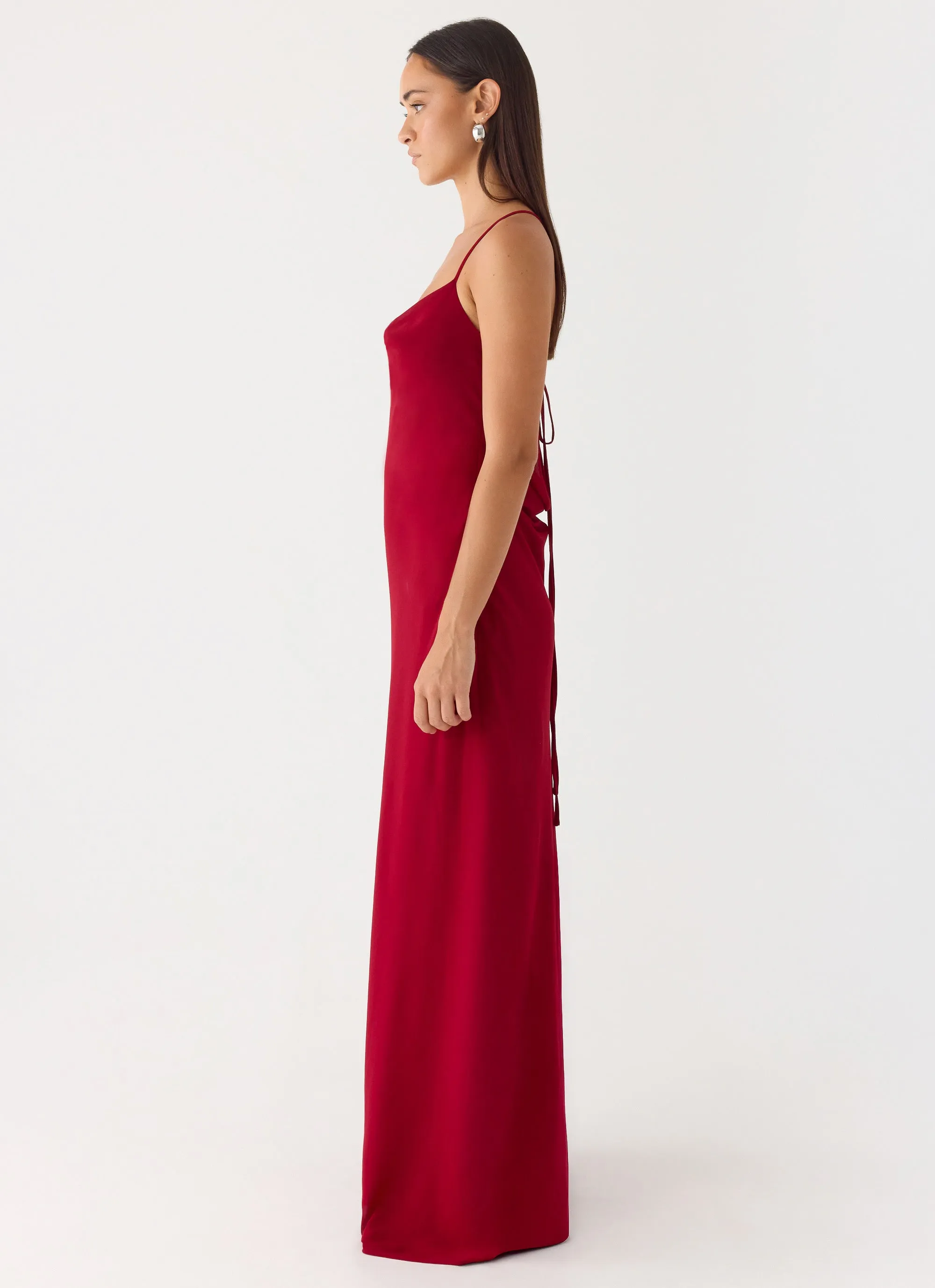 Saria Maxi Dress - Deep Red sold by Peppermayo product image thumbnail 2