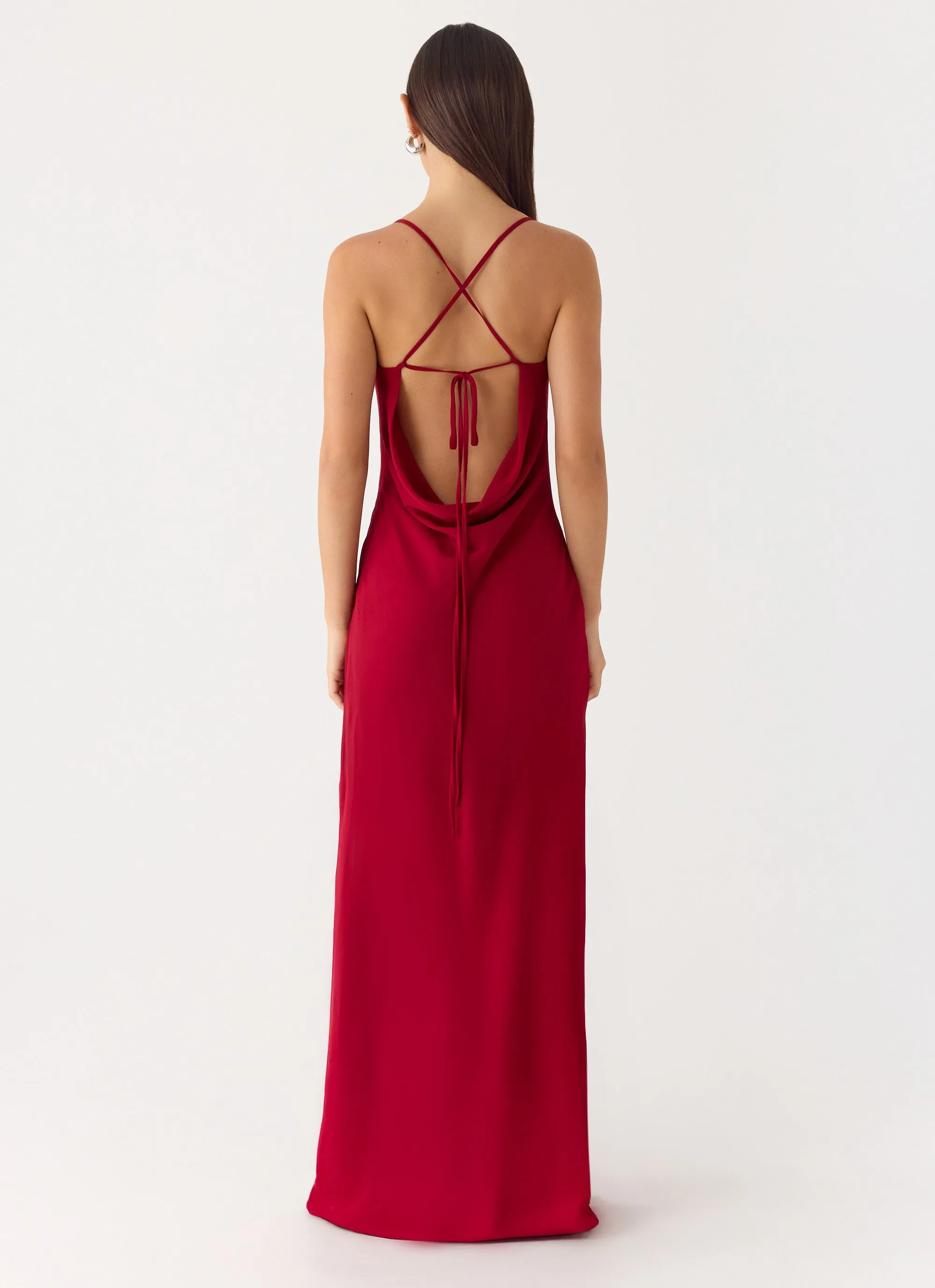 Saria Maxi Dress - Deep Red sold by Peppermayo product image thumbnail 3