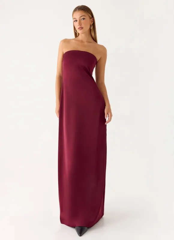 Jiana Maxi Dress - Merlot made by Peppermayo