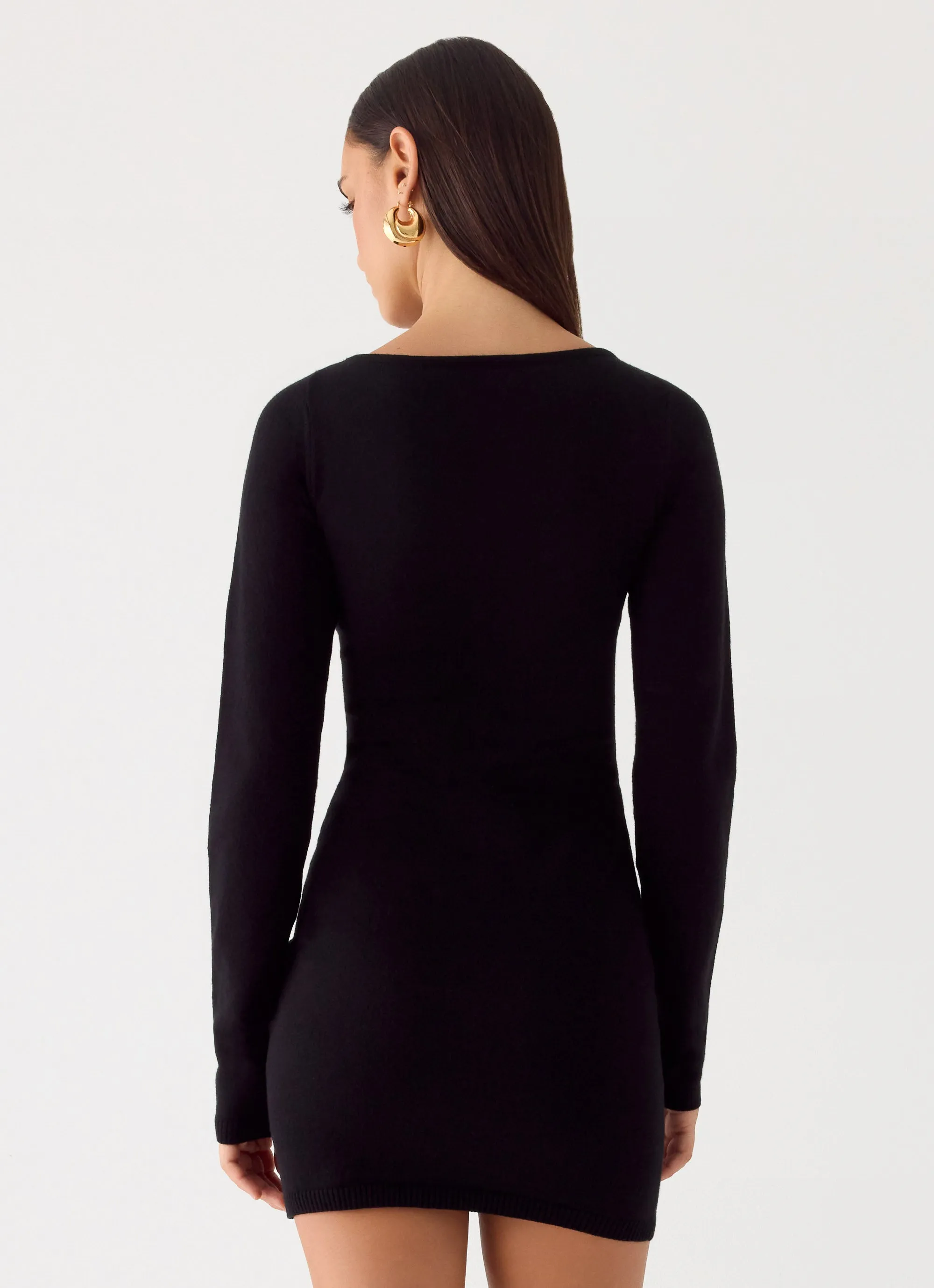 Soft Vision Knit Mini Dress - Black sold by Peppermayo product image thumbnail 4